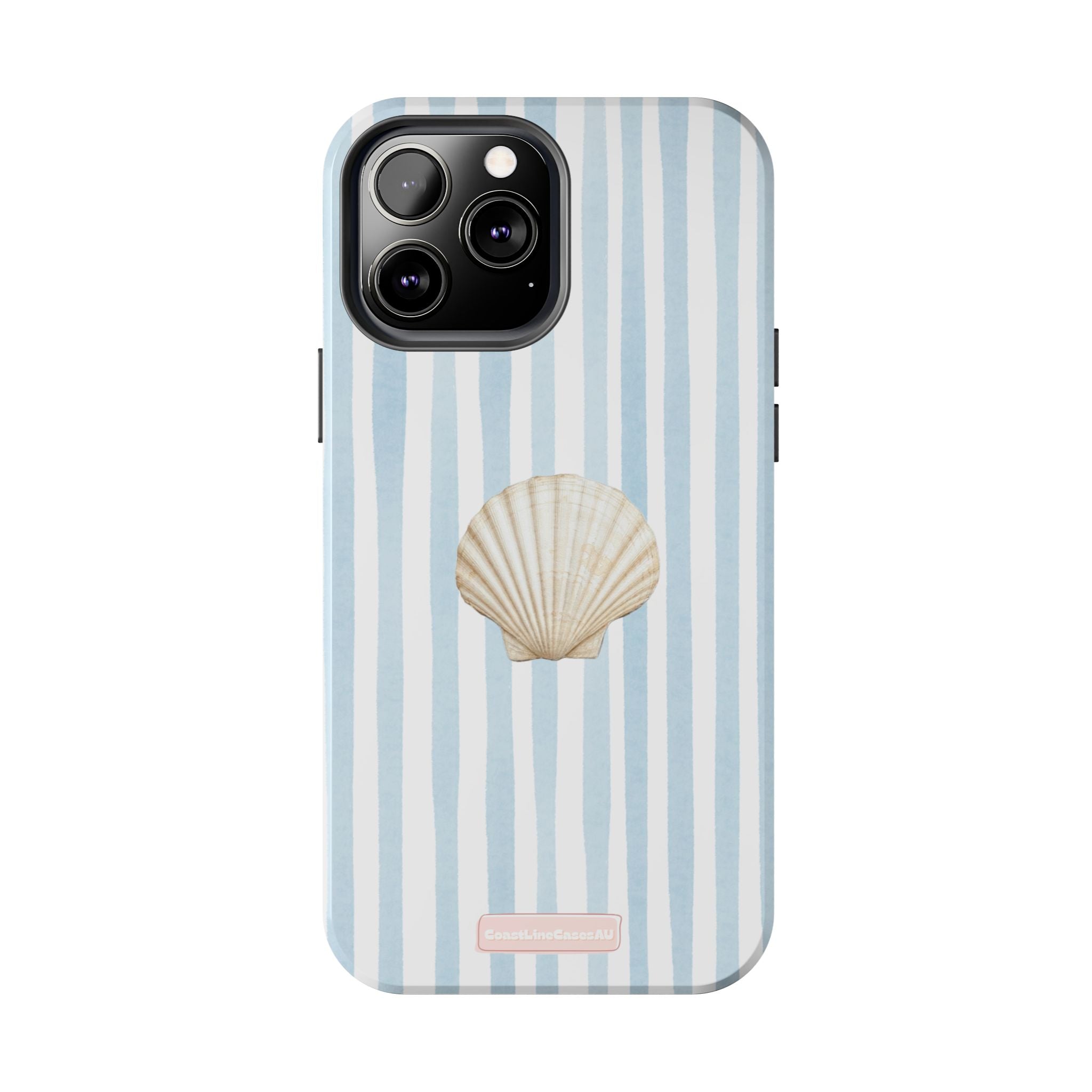 Scallop Phone Case- Glacier Stripe