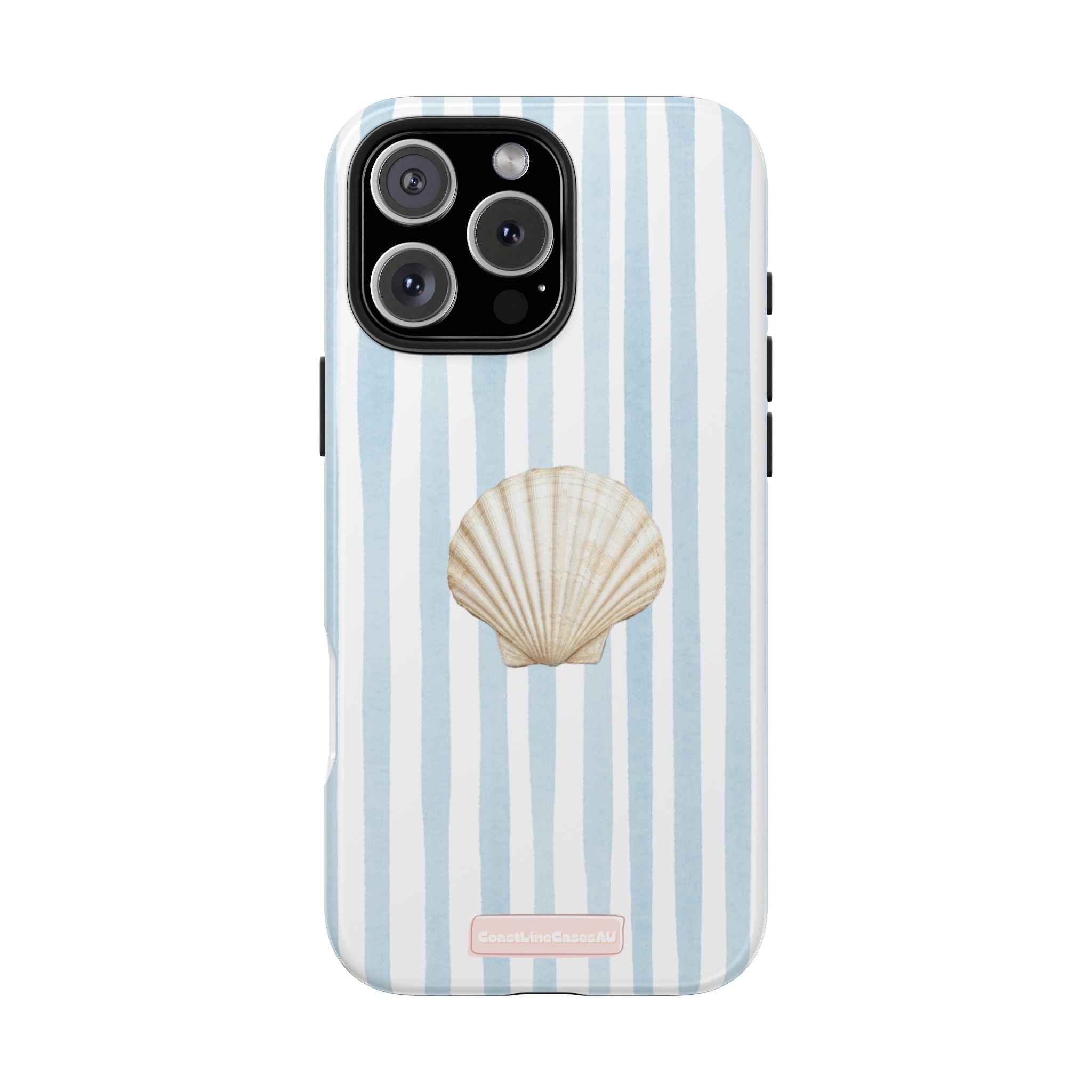 Scallop Phone Case- Glacier Stripe