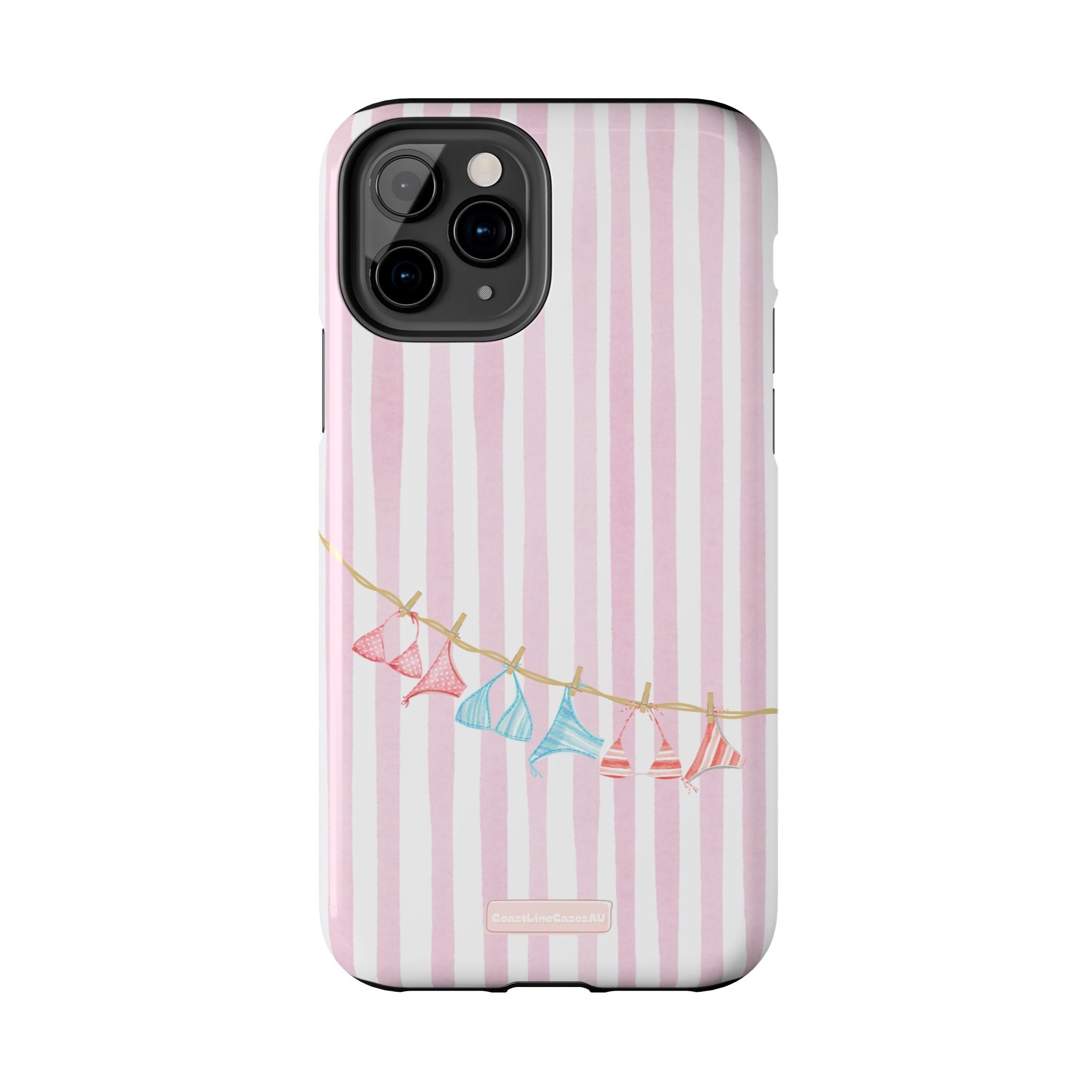 Coast-line Phone Case- Blush Stripe