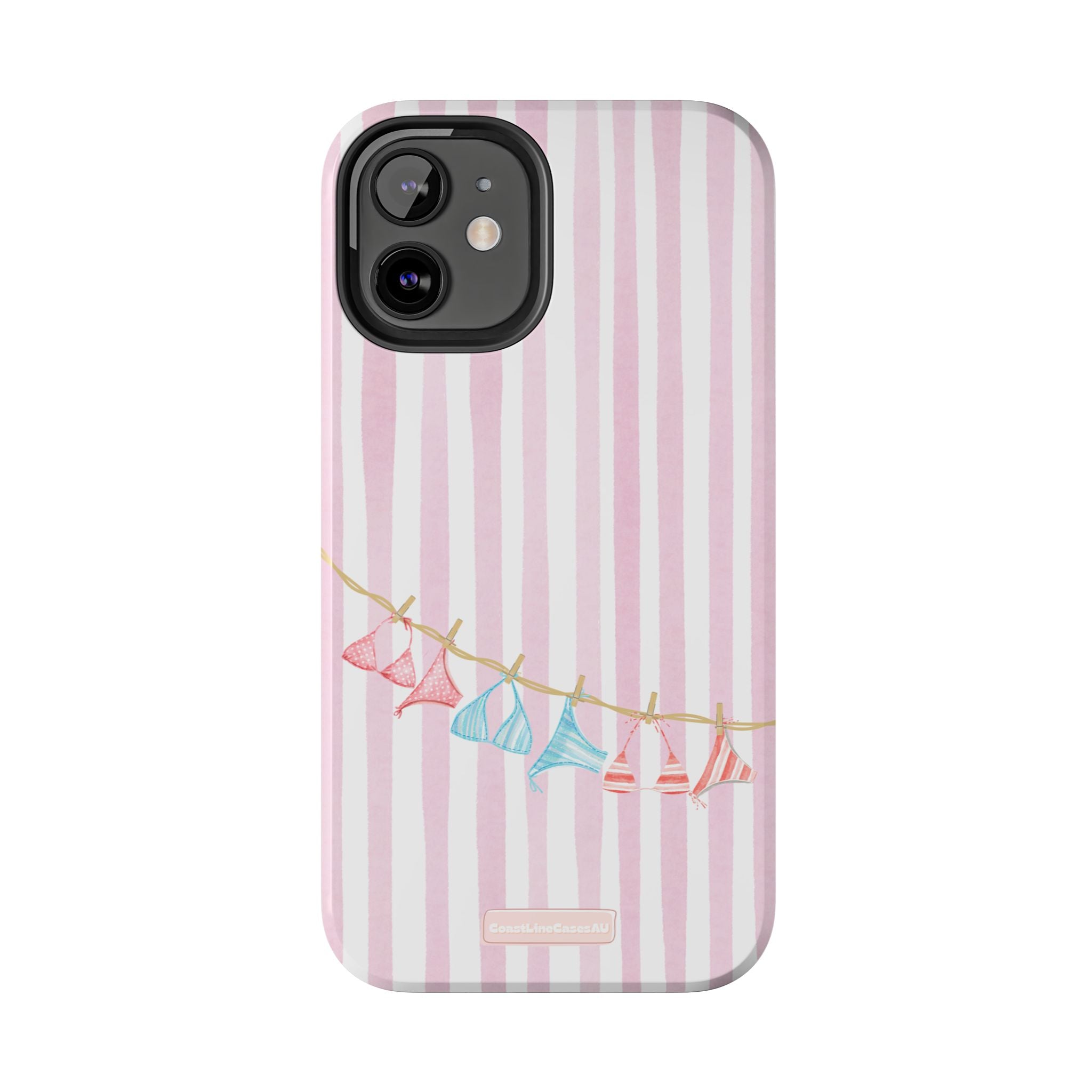 Coast-line Phone Case- Blush Stripe