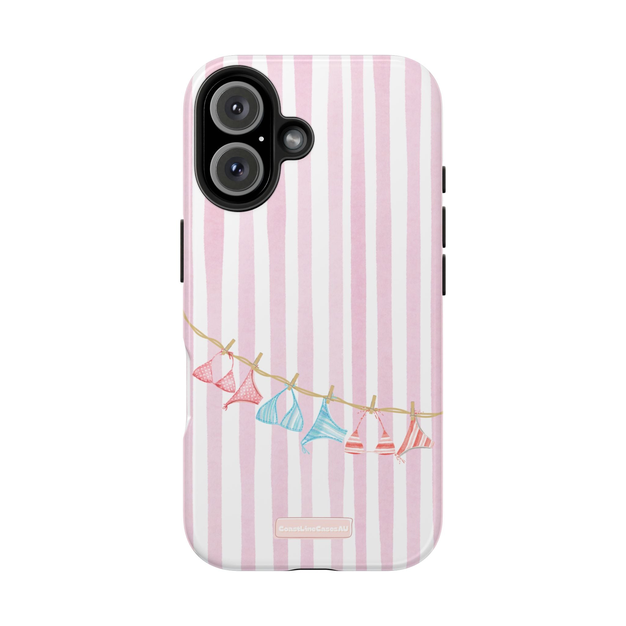 Coast-line Phone Case- Blush Stripe