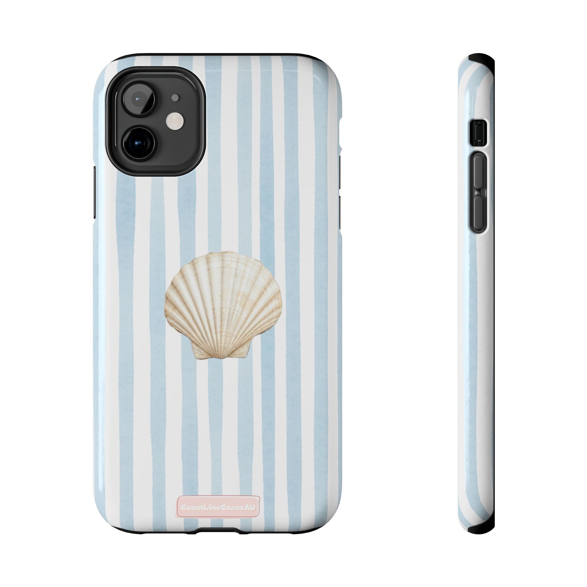 Scallop Phone Case- Glacier Stripe