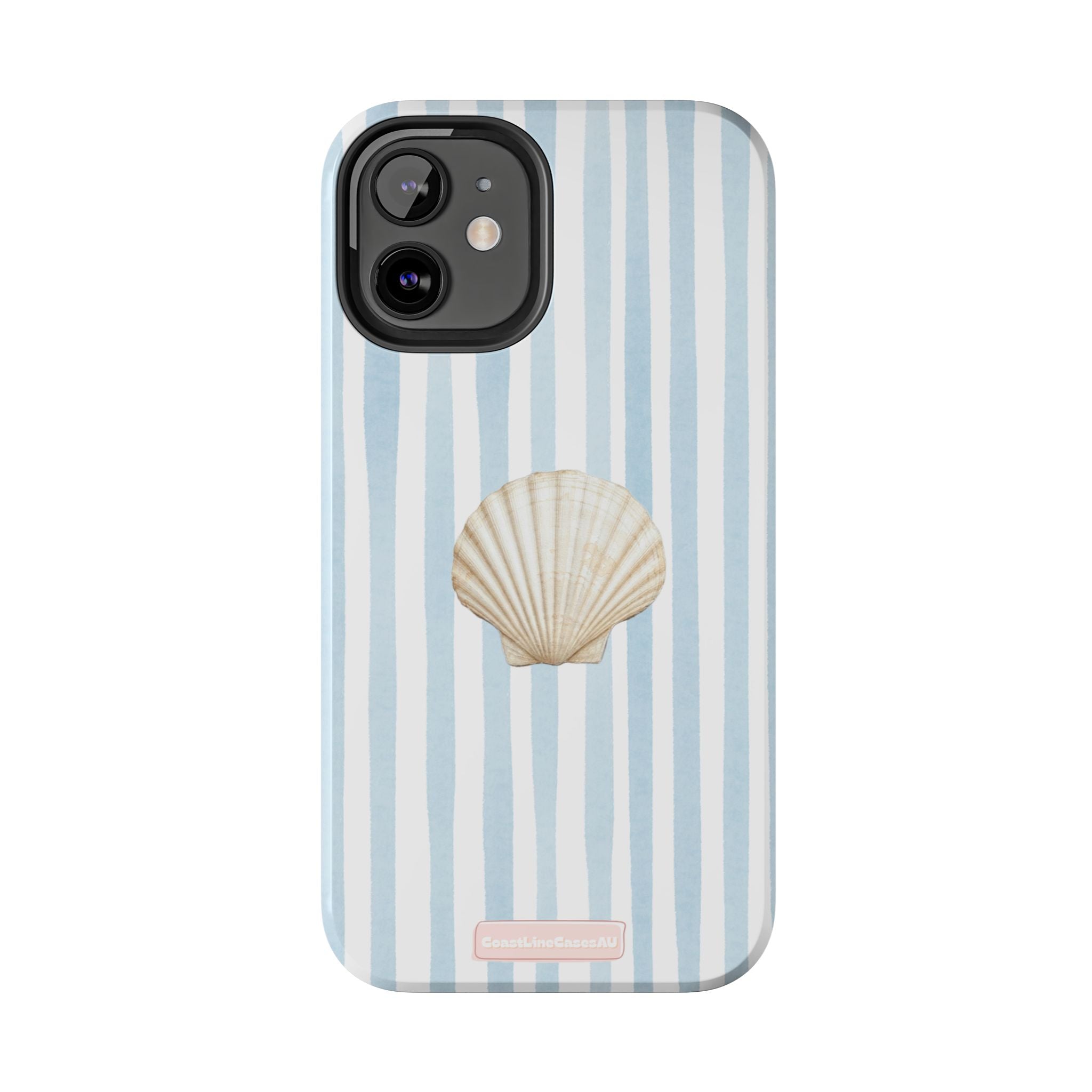 Scallop Phone Case- Glacier Stripe