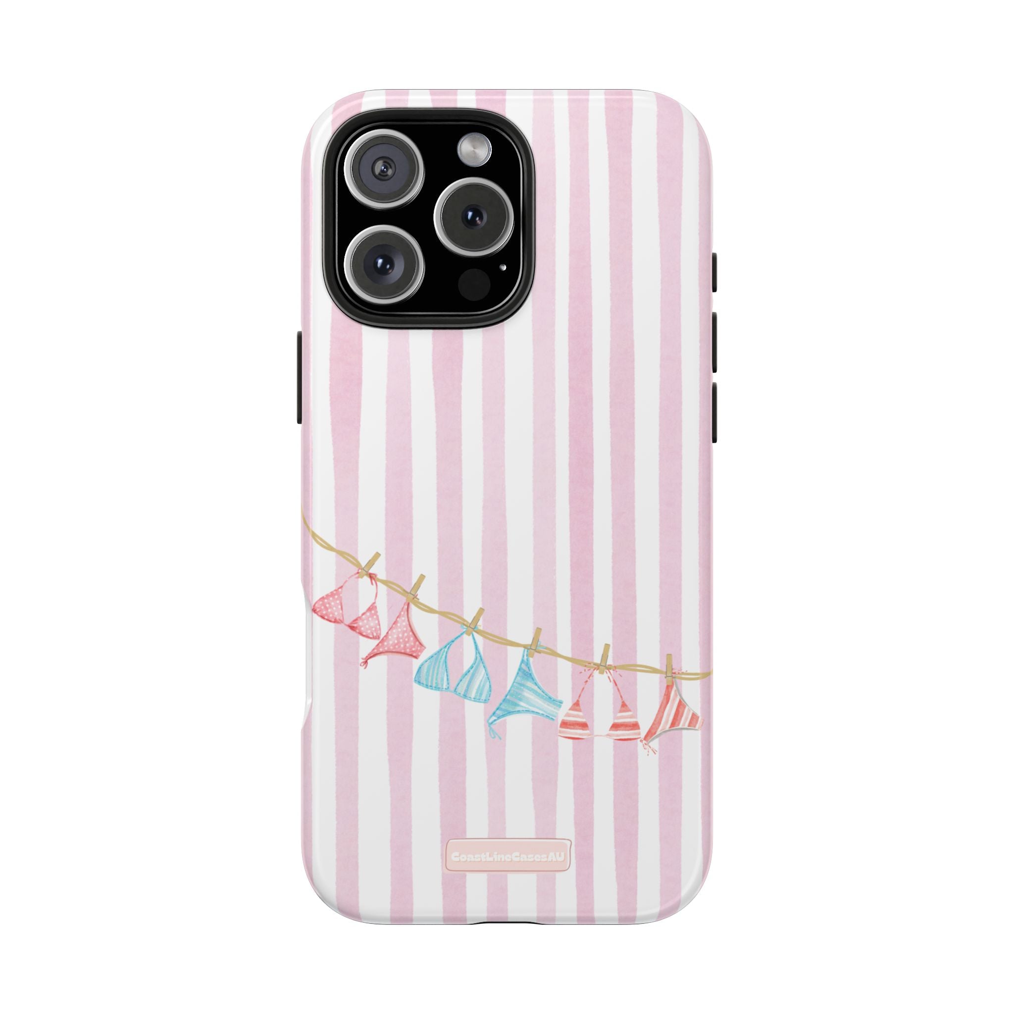 Coast-line Phone Case- Blush Stripe