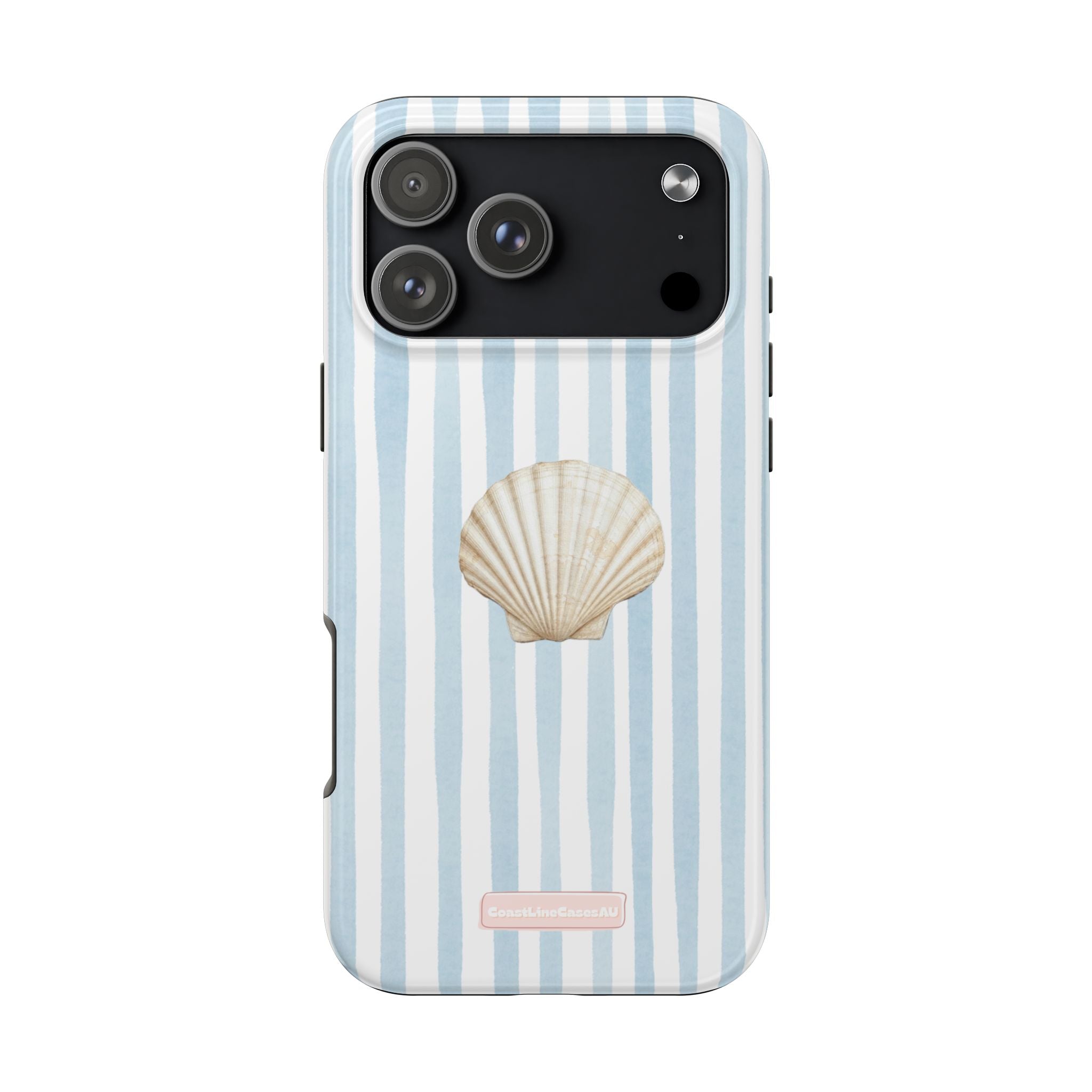 Scallop Phone Case- Glacier Stripe