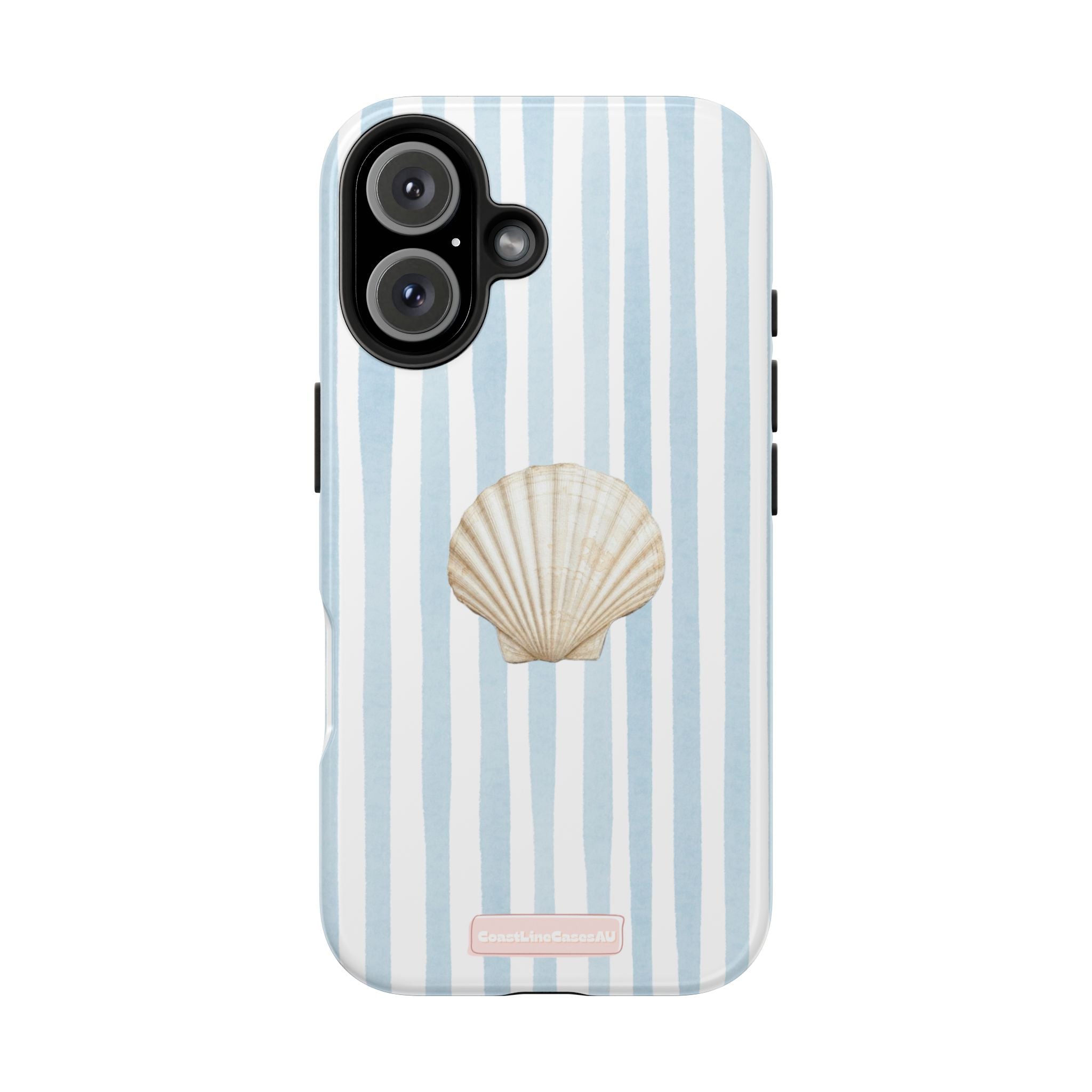 Scallop Phone Case- Glacier Stripe