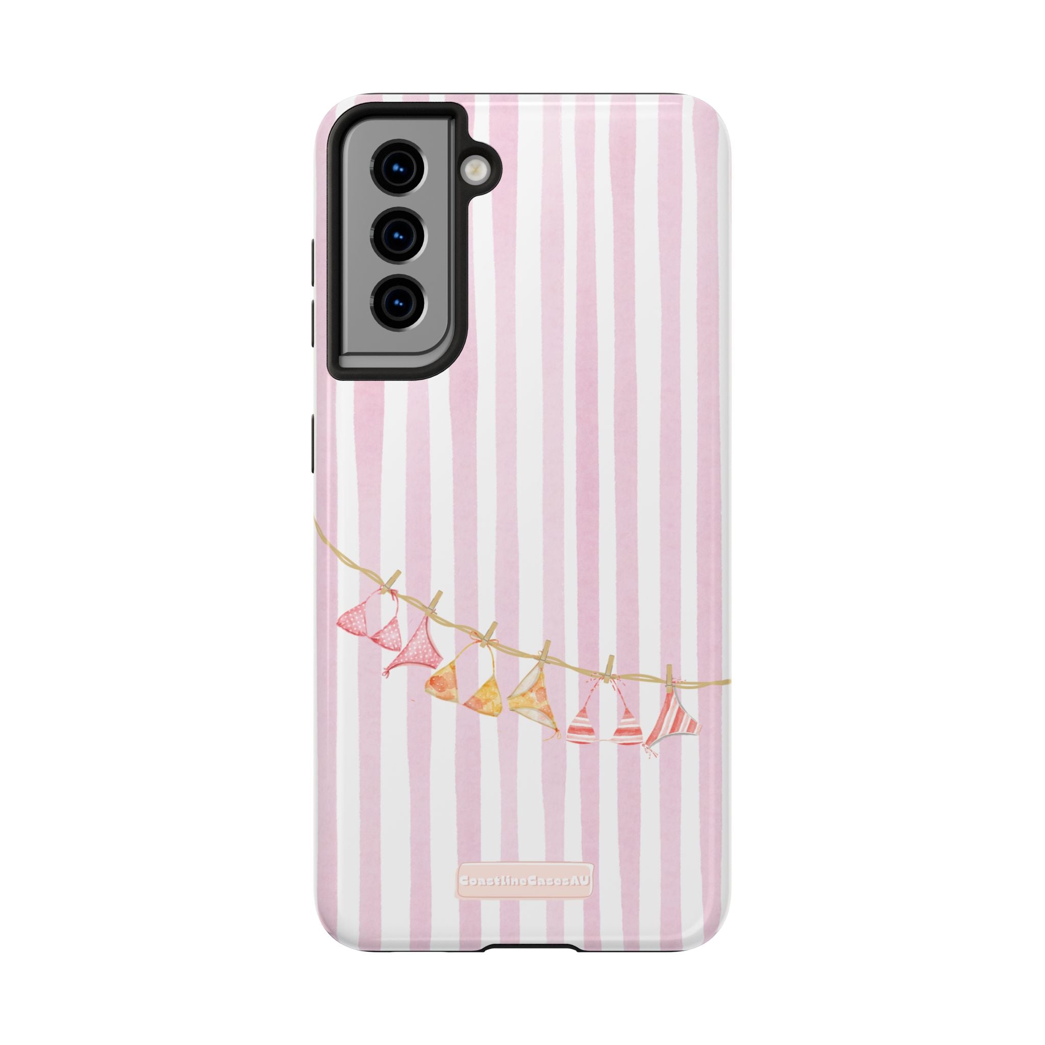 Coral-line Phone Case- Blush Stripe