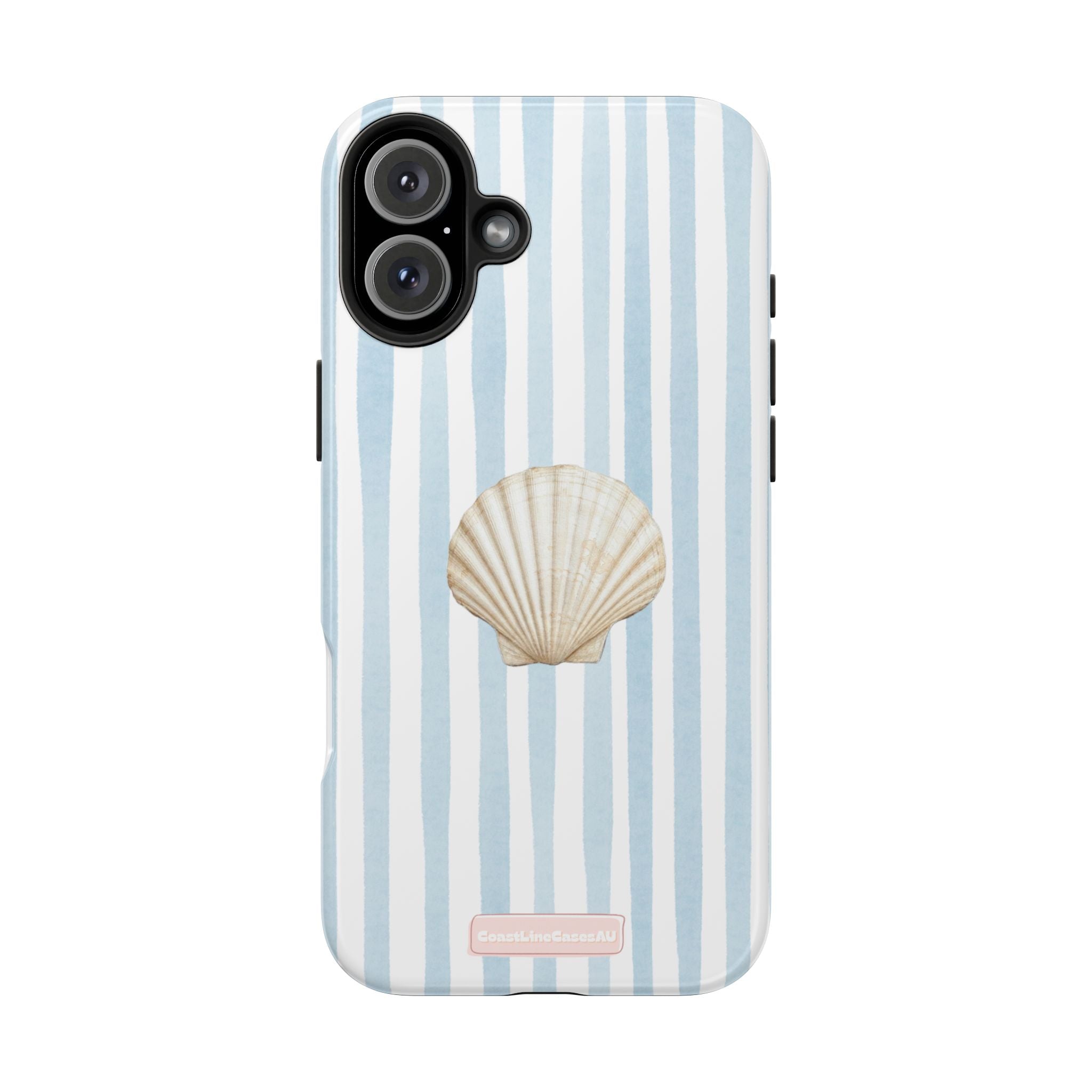 Scallop Phone Case- Glacier Stripe