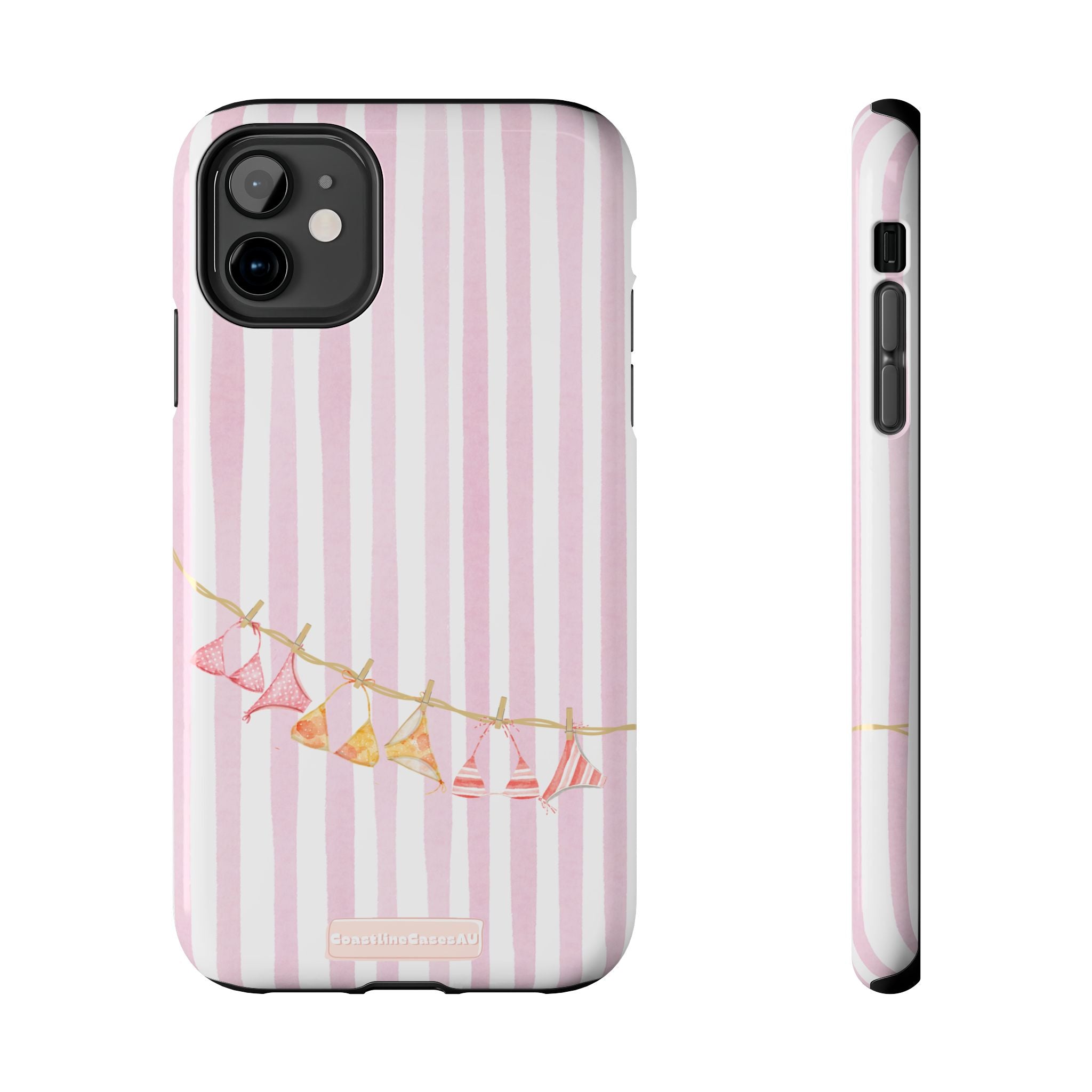 Coral-line Phone Case- Blush Stripe