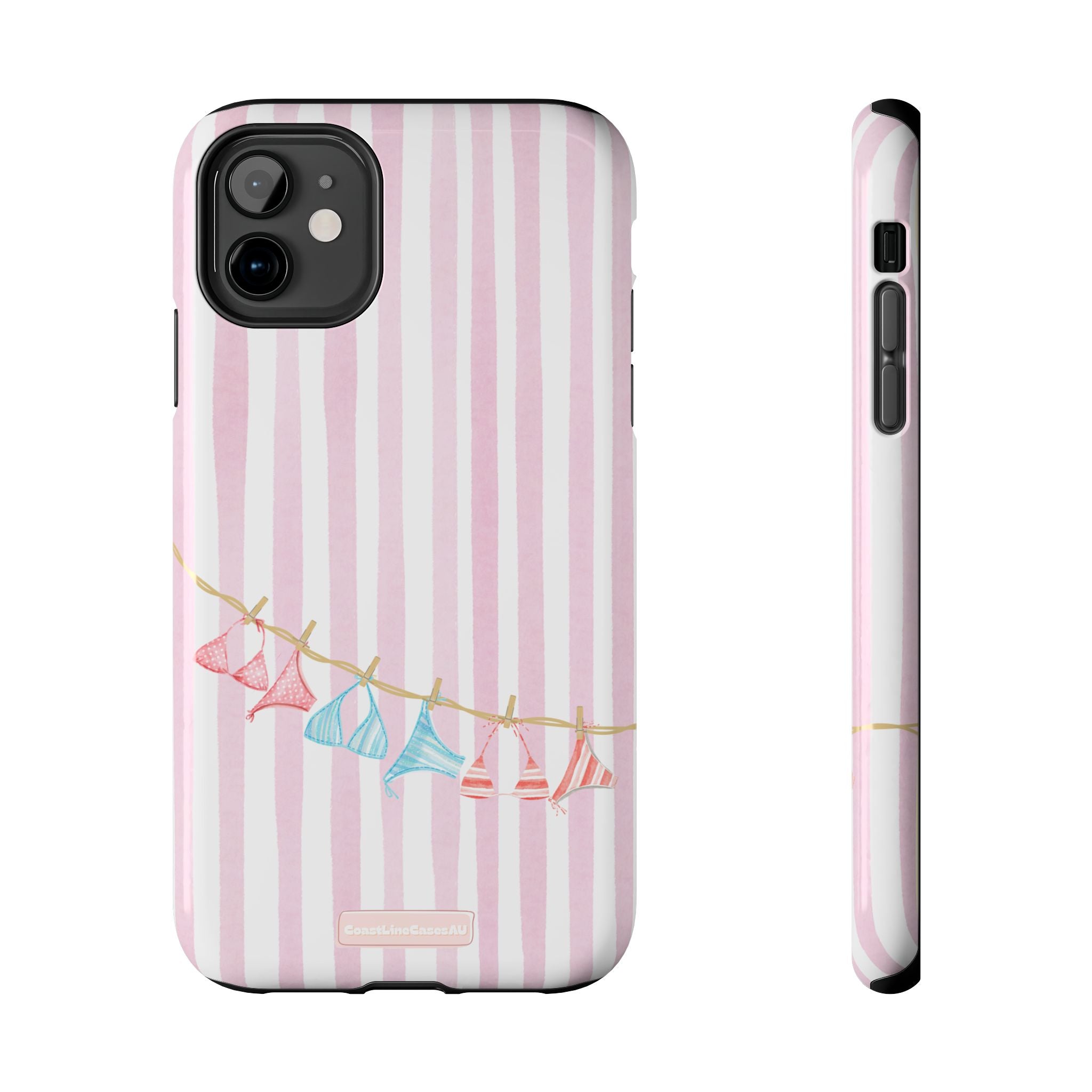 Coast-line Phone Case- Blush Stripe