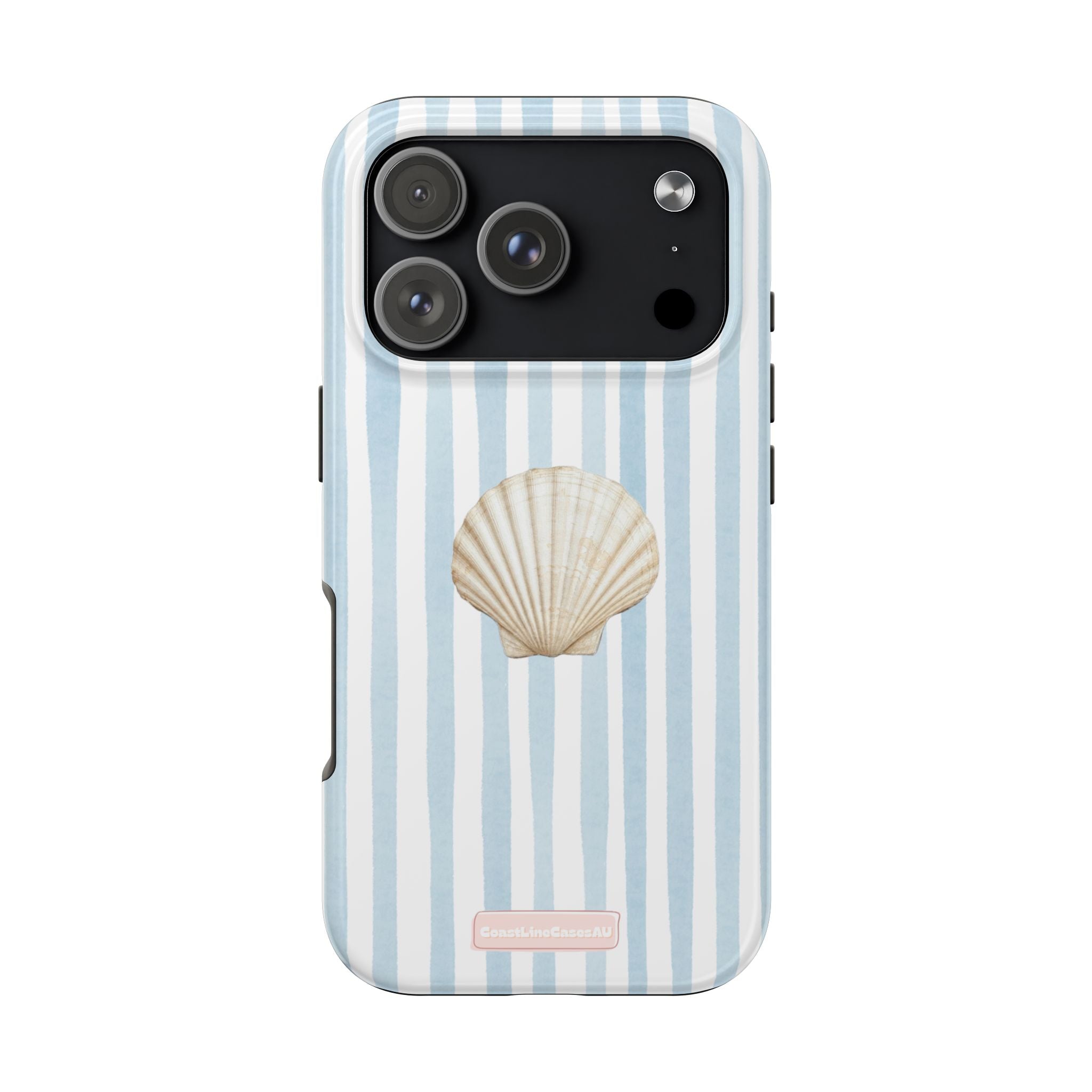 Scallop Phone Case- Glacier Stripe