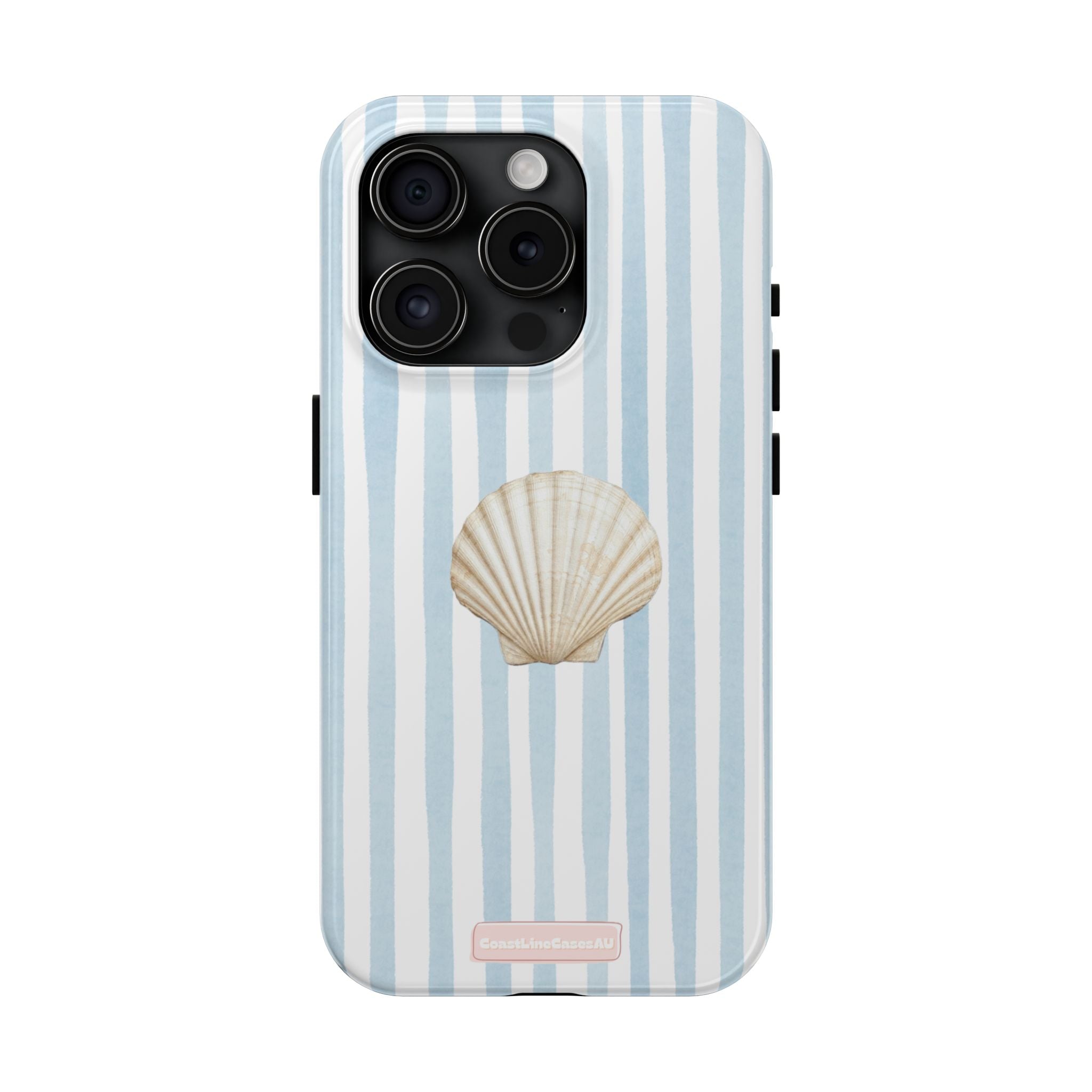Scallop Phone Case- Glacier Stripe