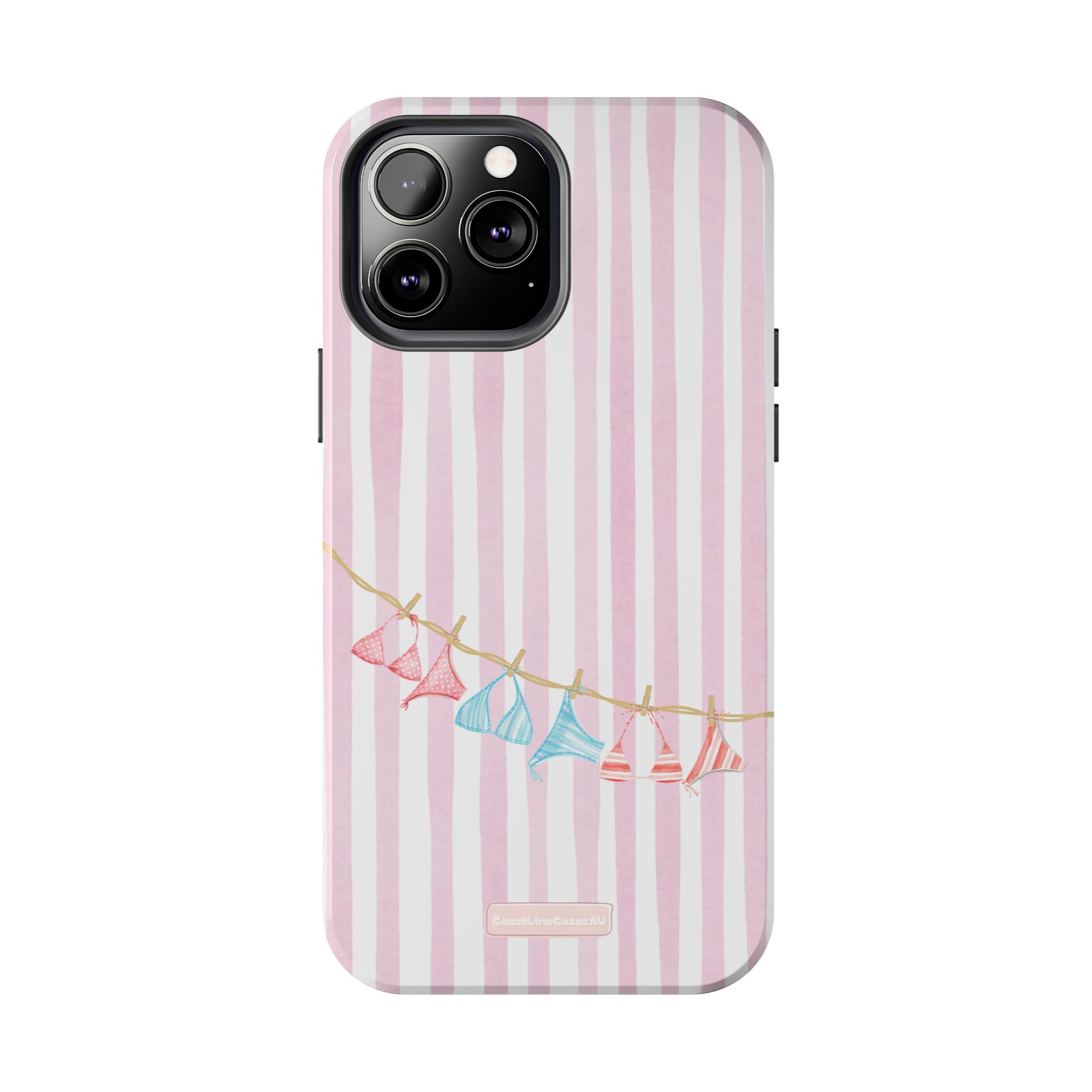 Coast-line Phone Case- Blush Stripe
