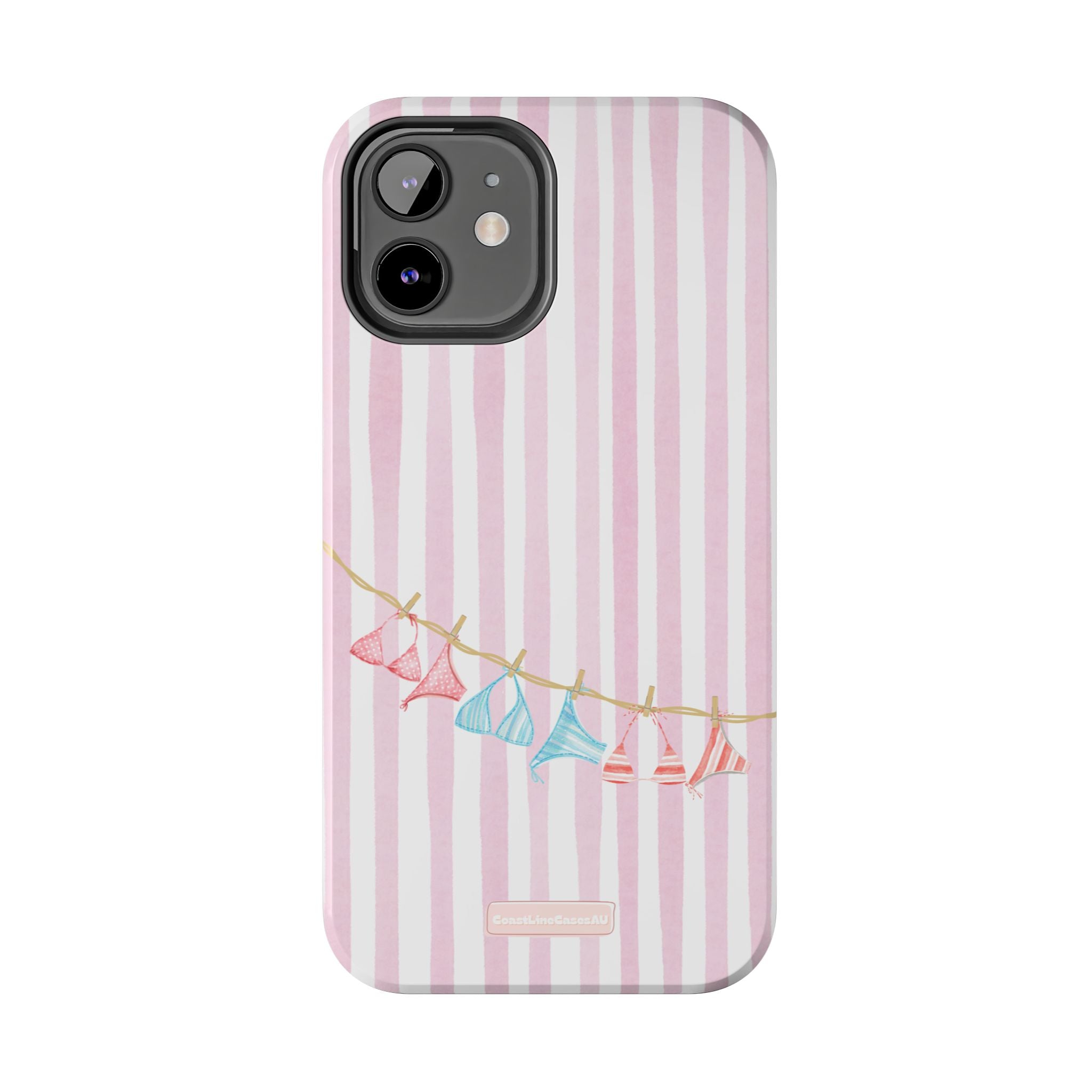 Coast-line Phone Case- Blush Stripe