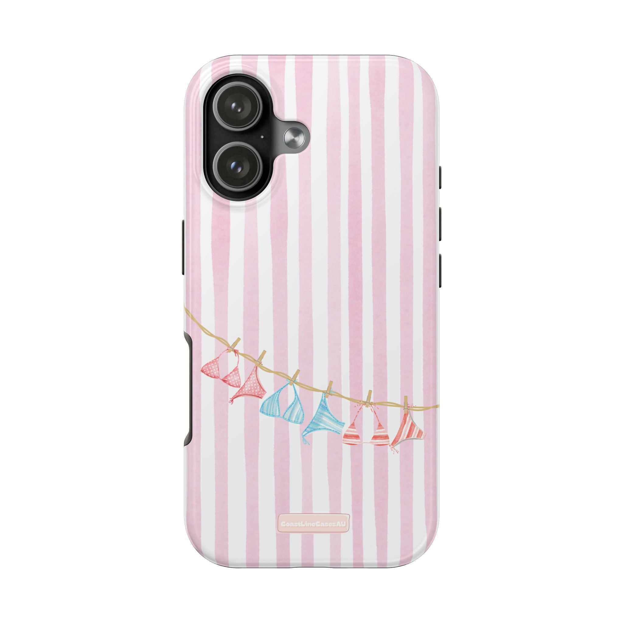 Coast-line Phone Case- Blush Stripe