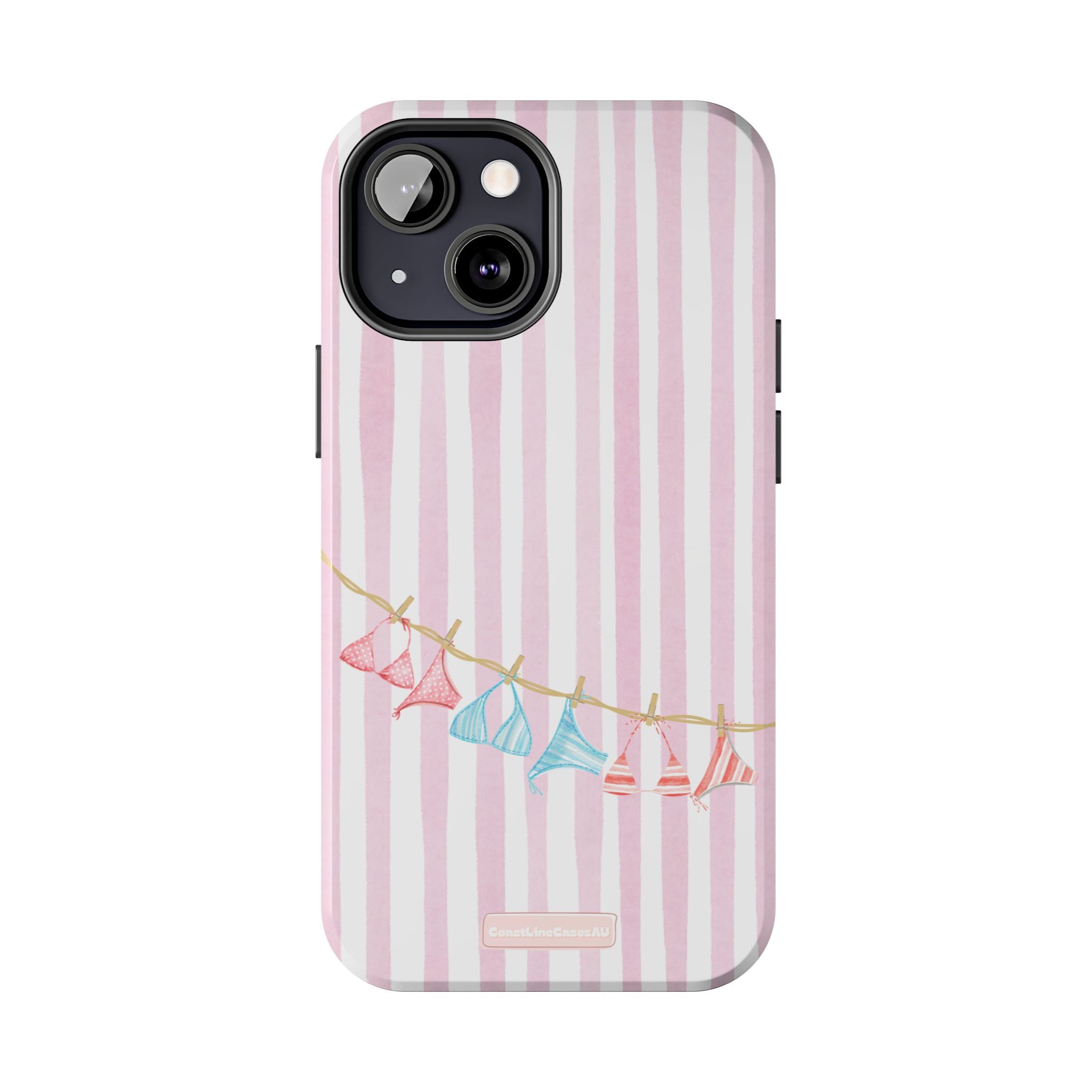 Coast-line Phone Case- Blush Stripe