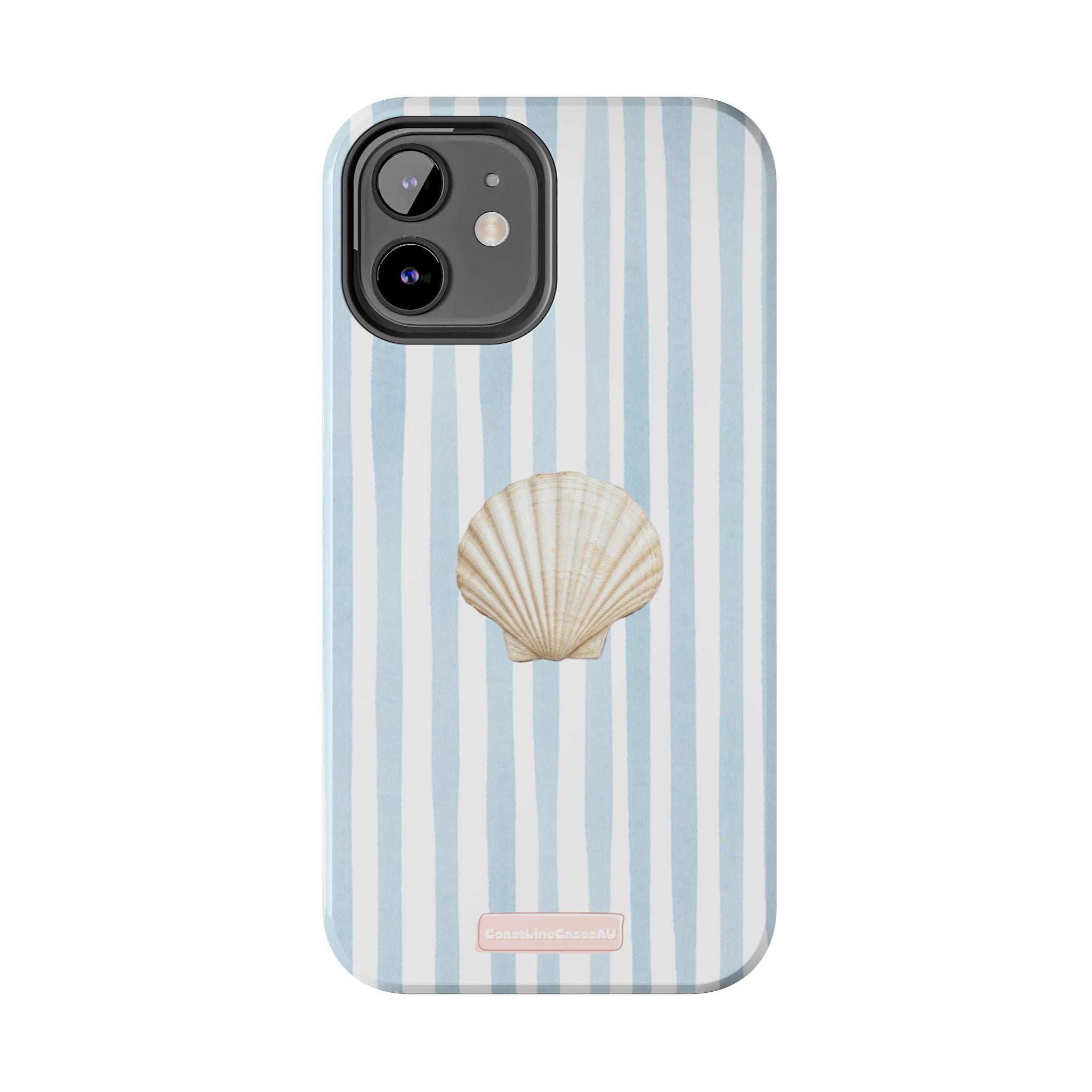 Scallop Phone Case- Glacier Stripe