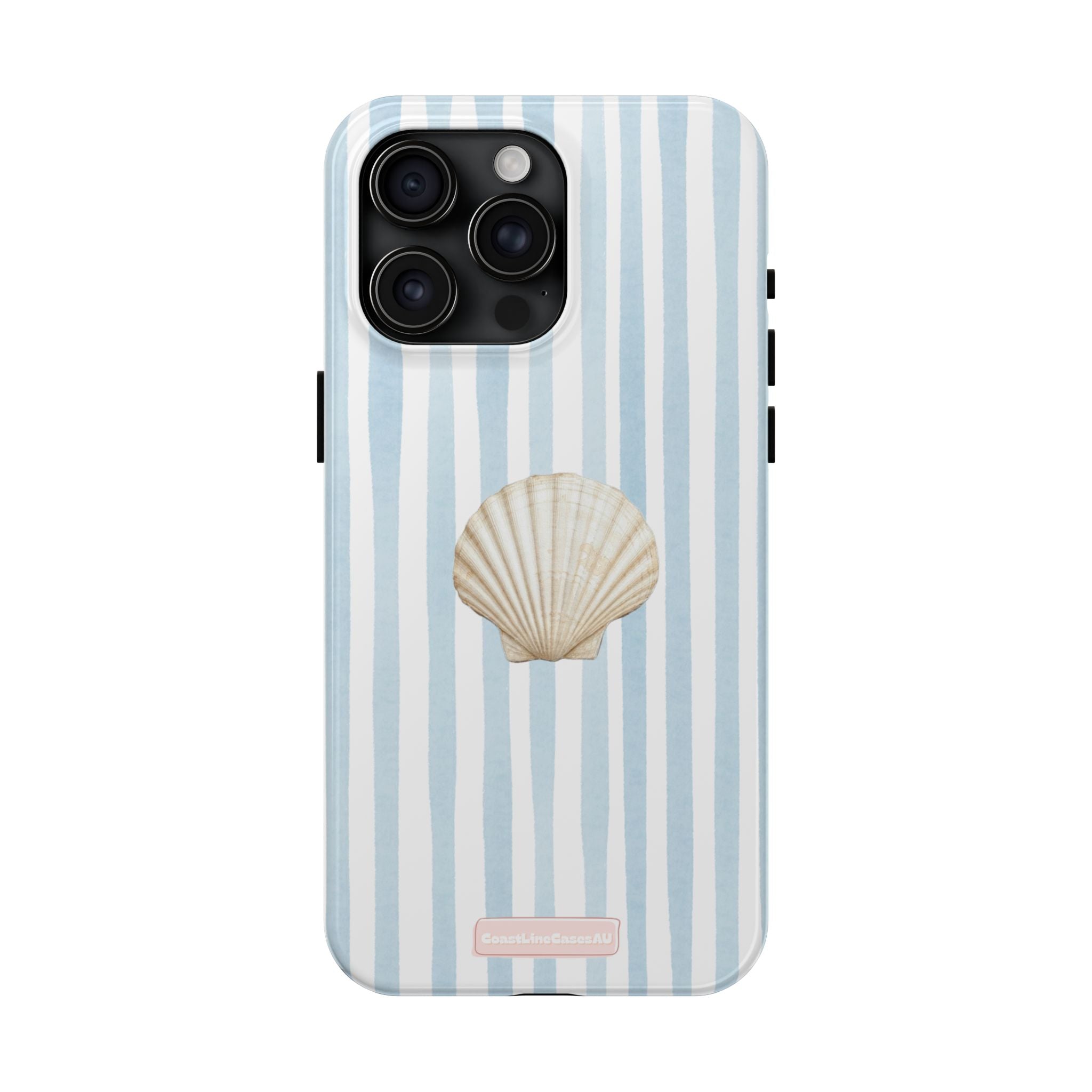 Scallop Phone Case- Glacier Stripe