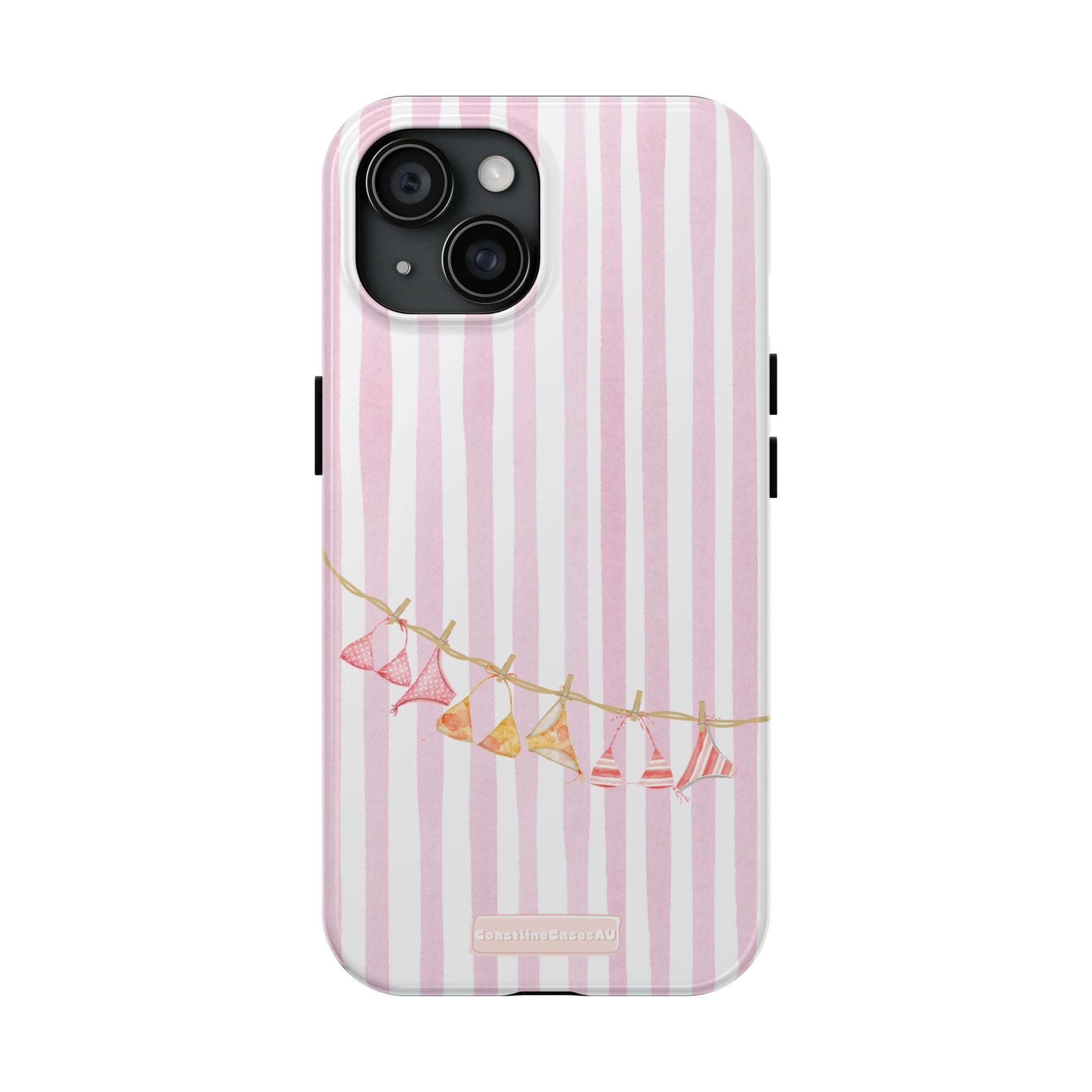 Coral-line Phone Case- Blush Stripe