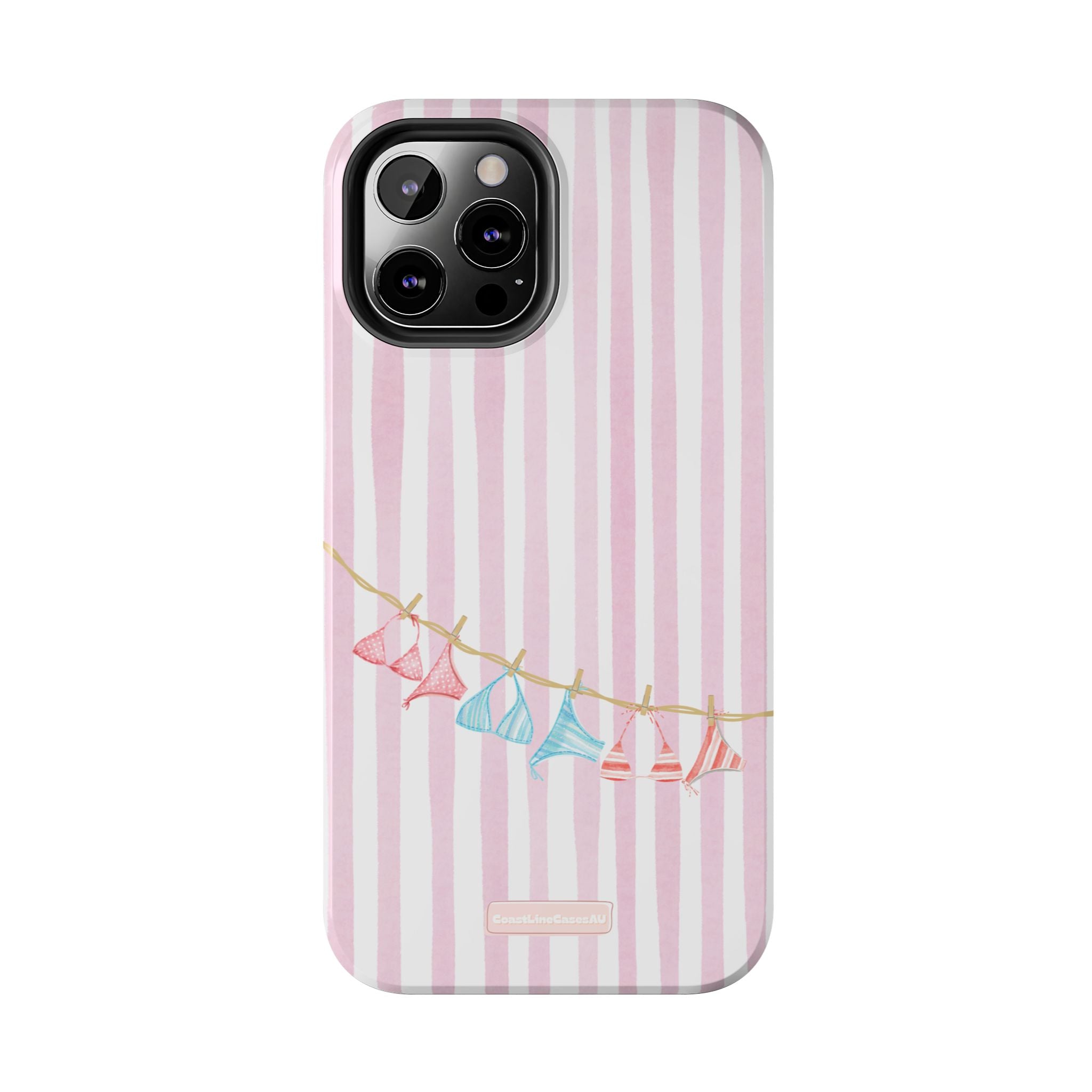 Coast-line Phone Case- Blush Stripe