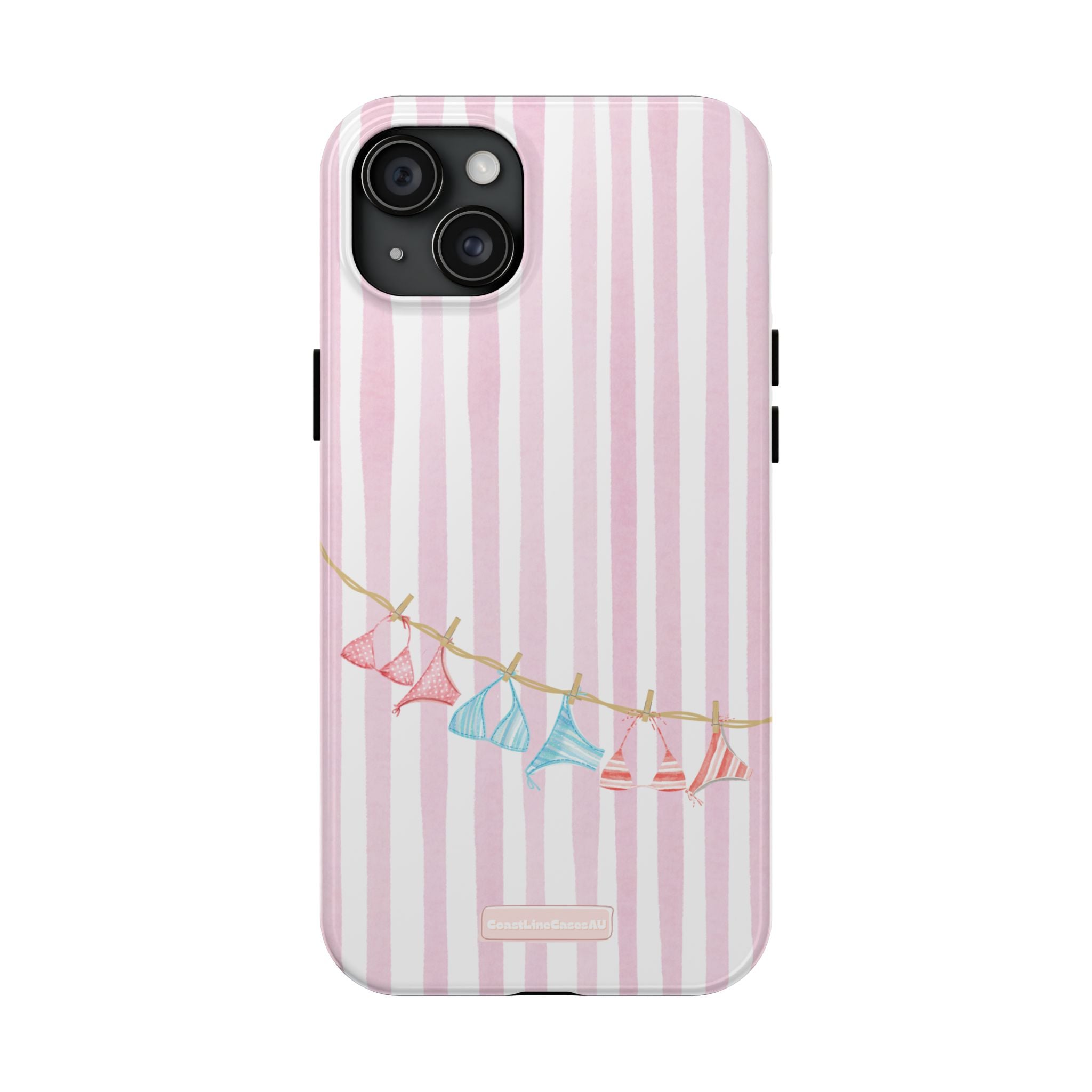 Coast-line Phone Case- Blush Stripe