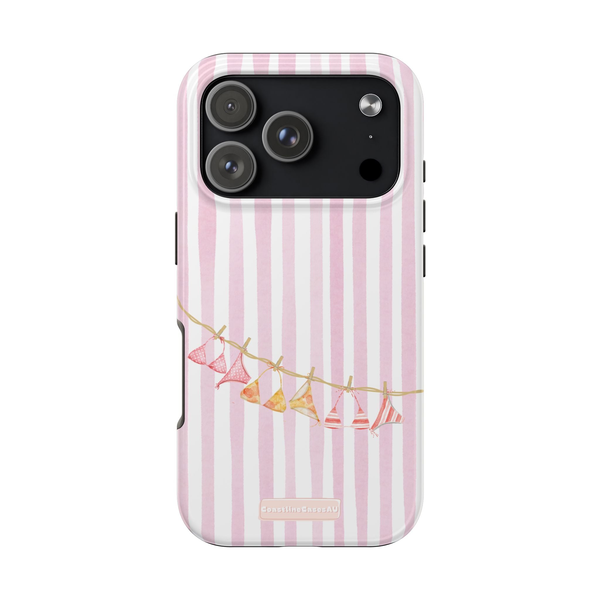 Coral-line Phone Case- Blush Stripe