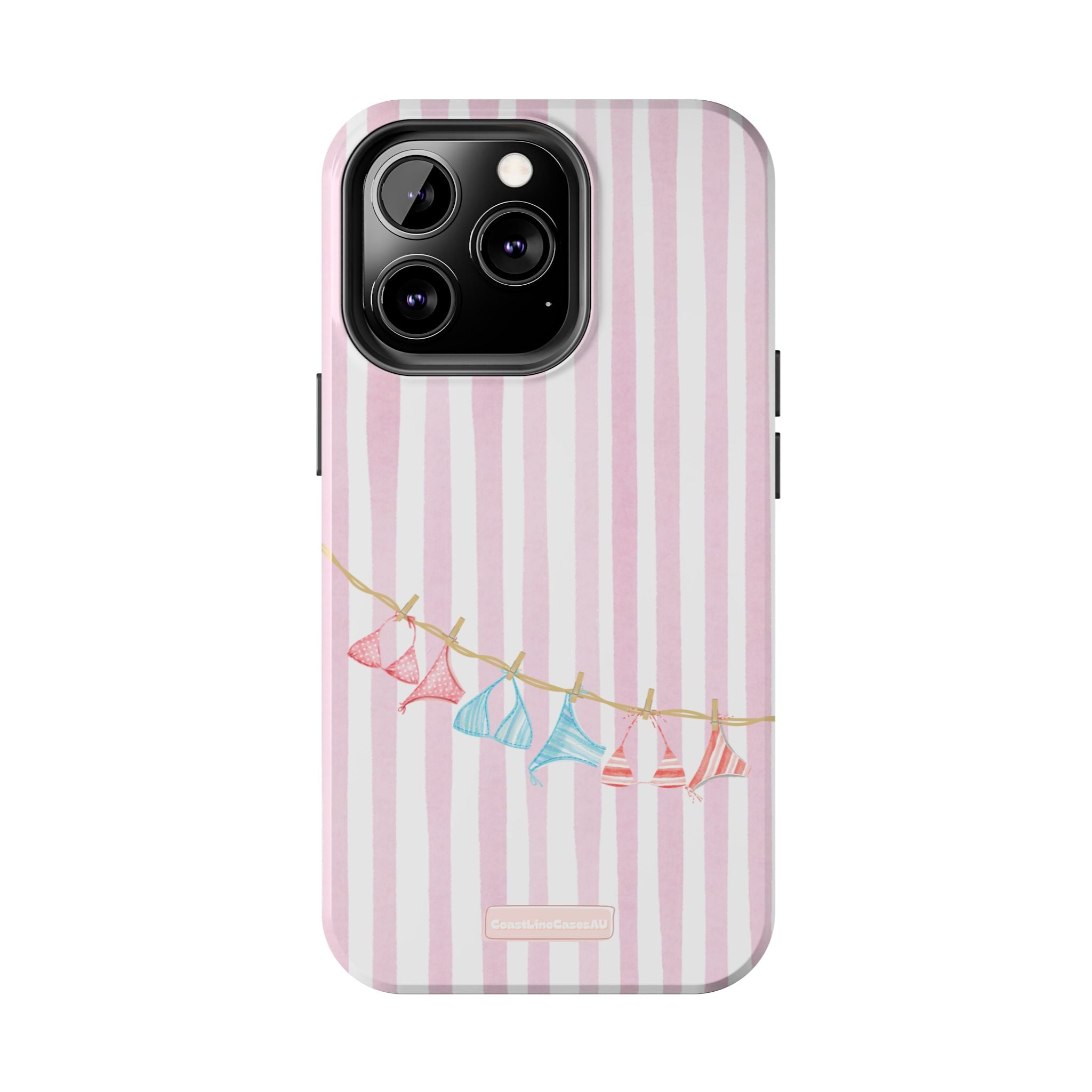 Coast-line Phone Case- Blush Stripe