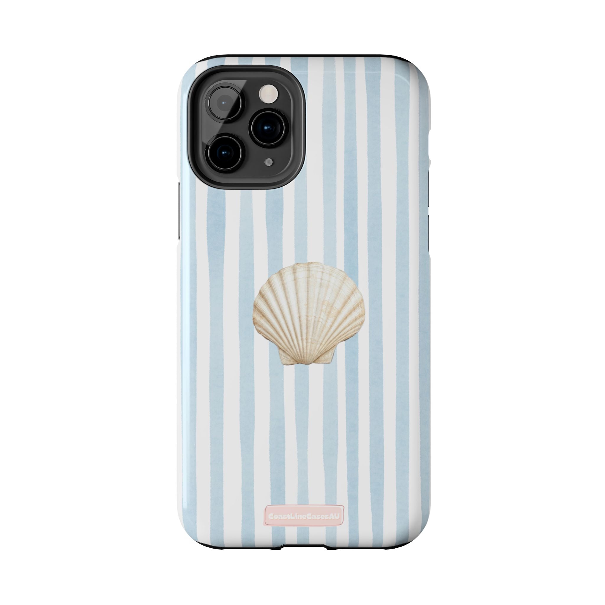 Scallop Phone Case- Glacier Stripe