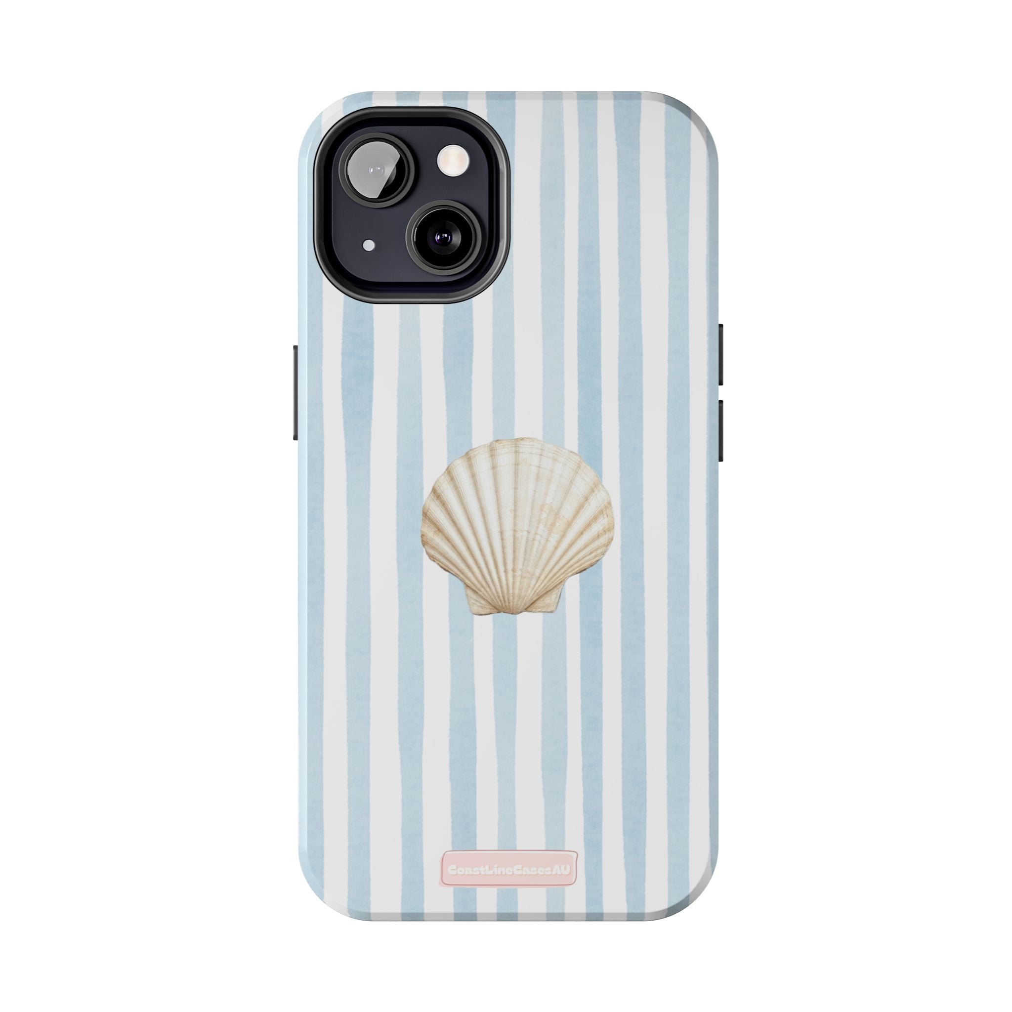 Scallop Phone Case- Glacier Stripe