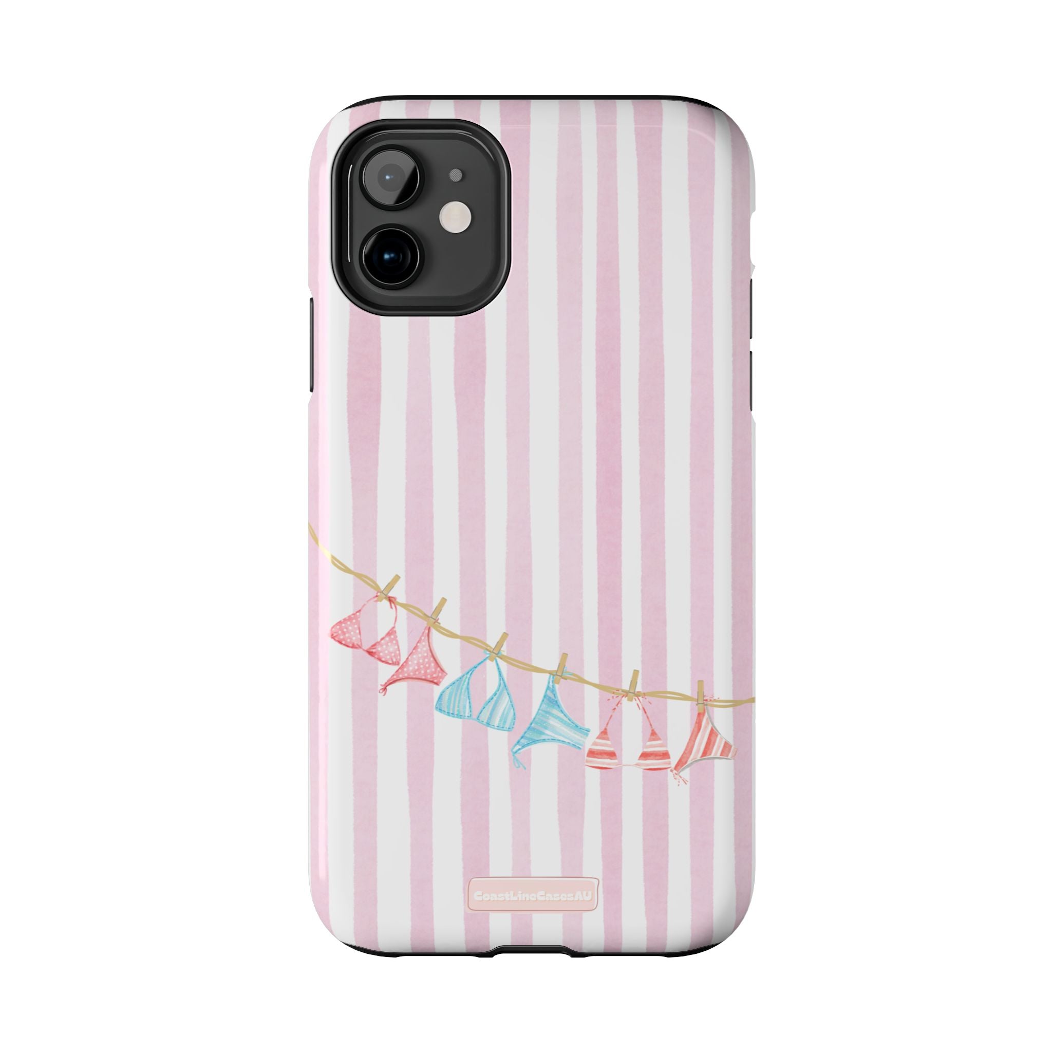 Coast-line Phone Case- Blush Stripe