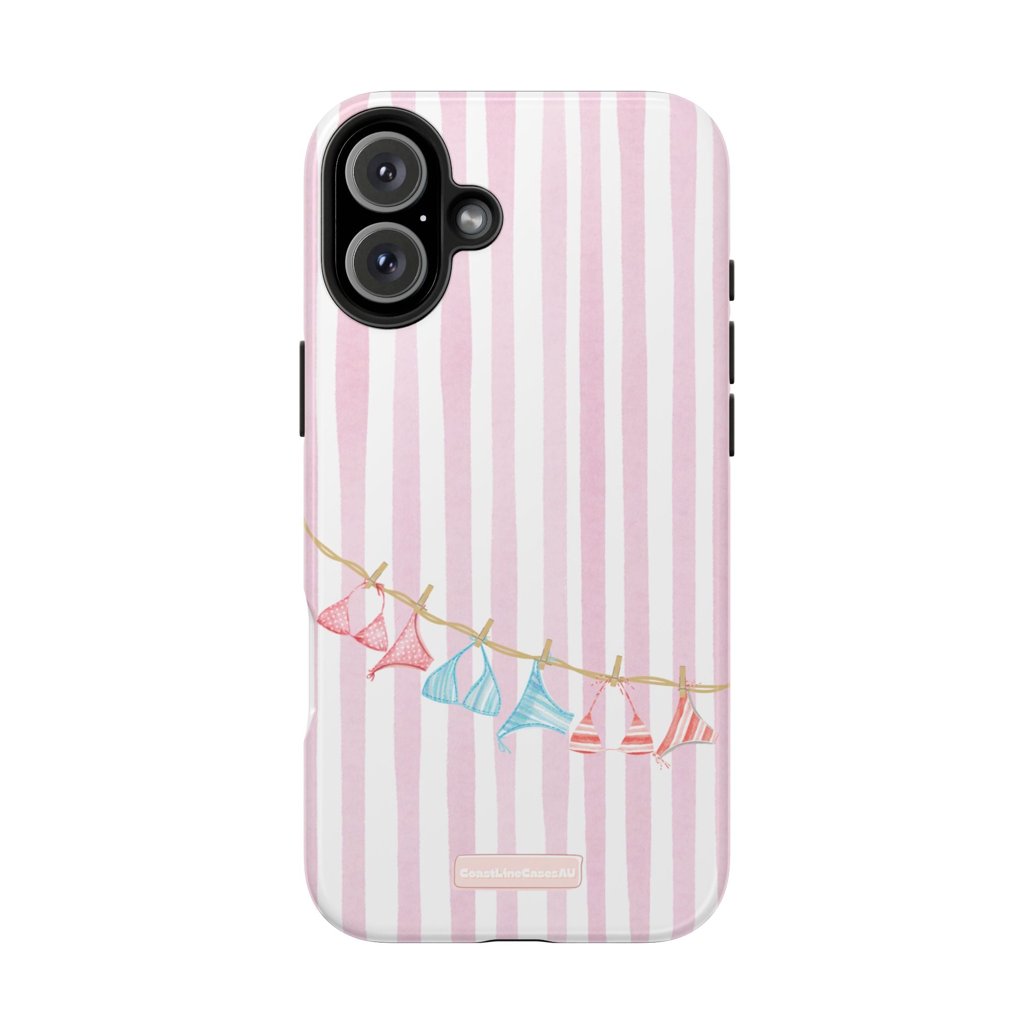 Coast-line Phone Case- Blush Stripe