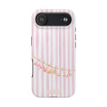 Coral-line Phone Case- Blush Stripe