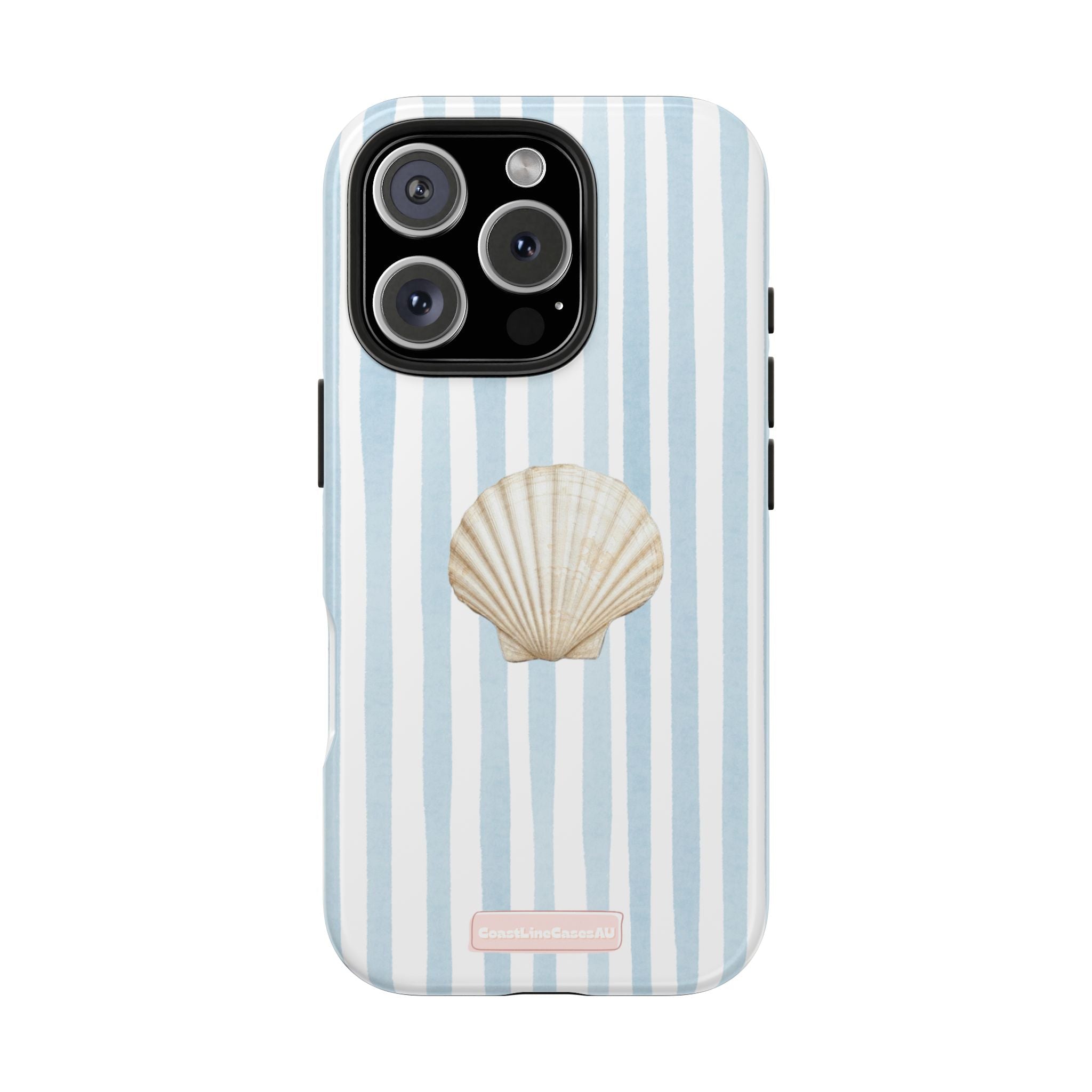 Scallop Phone Case- Glacier Stripe