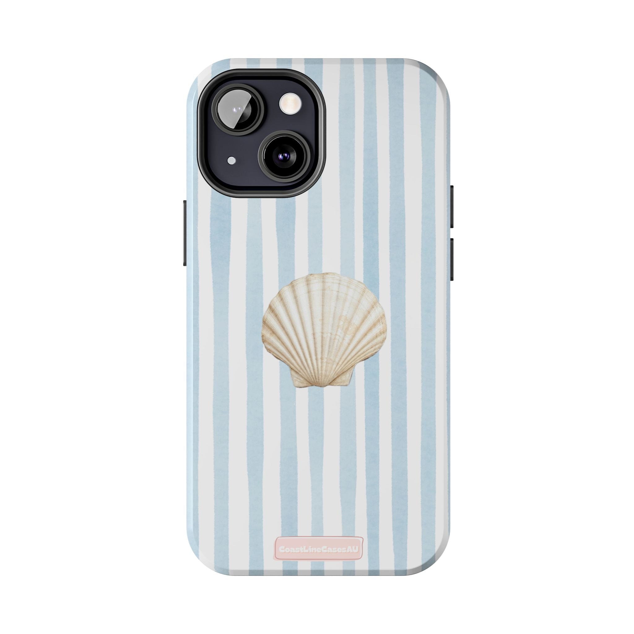 Scallop Phone Case- Glacier Stripe