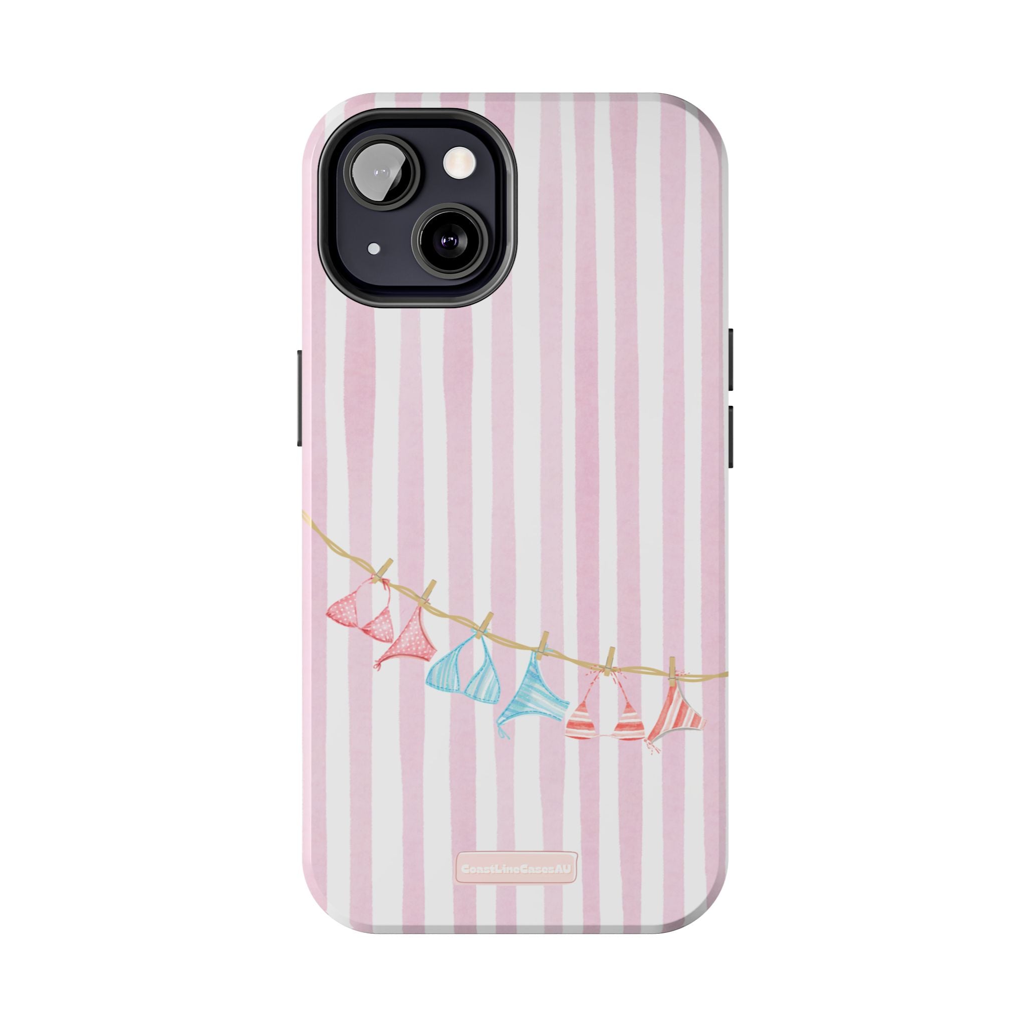 Coast-line Phone Case- Blush Stripe