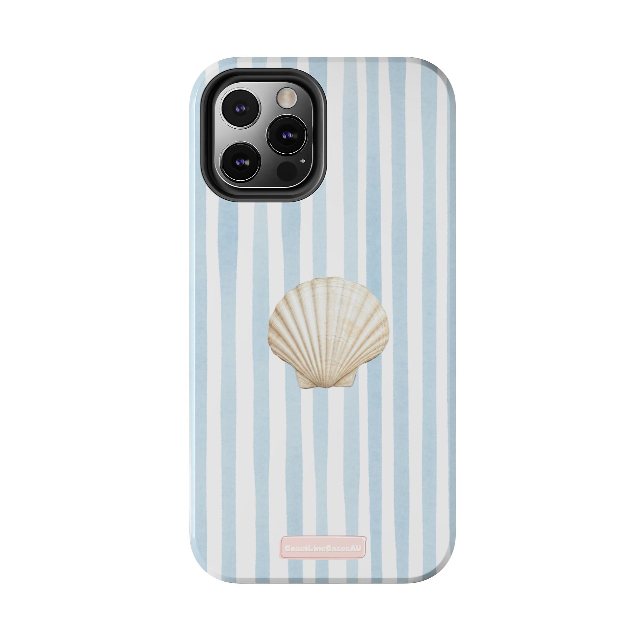 Scallop Phone Case- Glacier Stripe