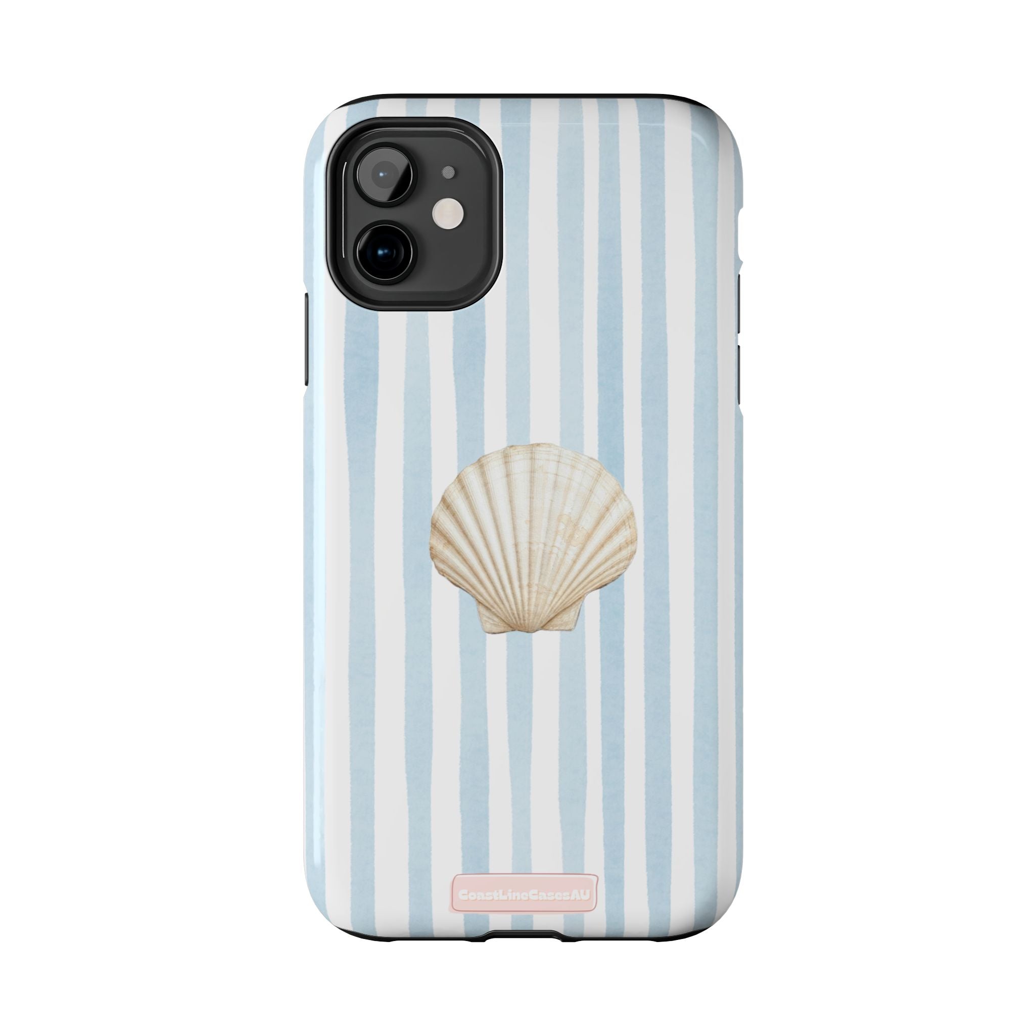 Scallop Phone Case- Glacier Stripe