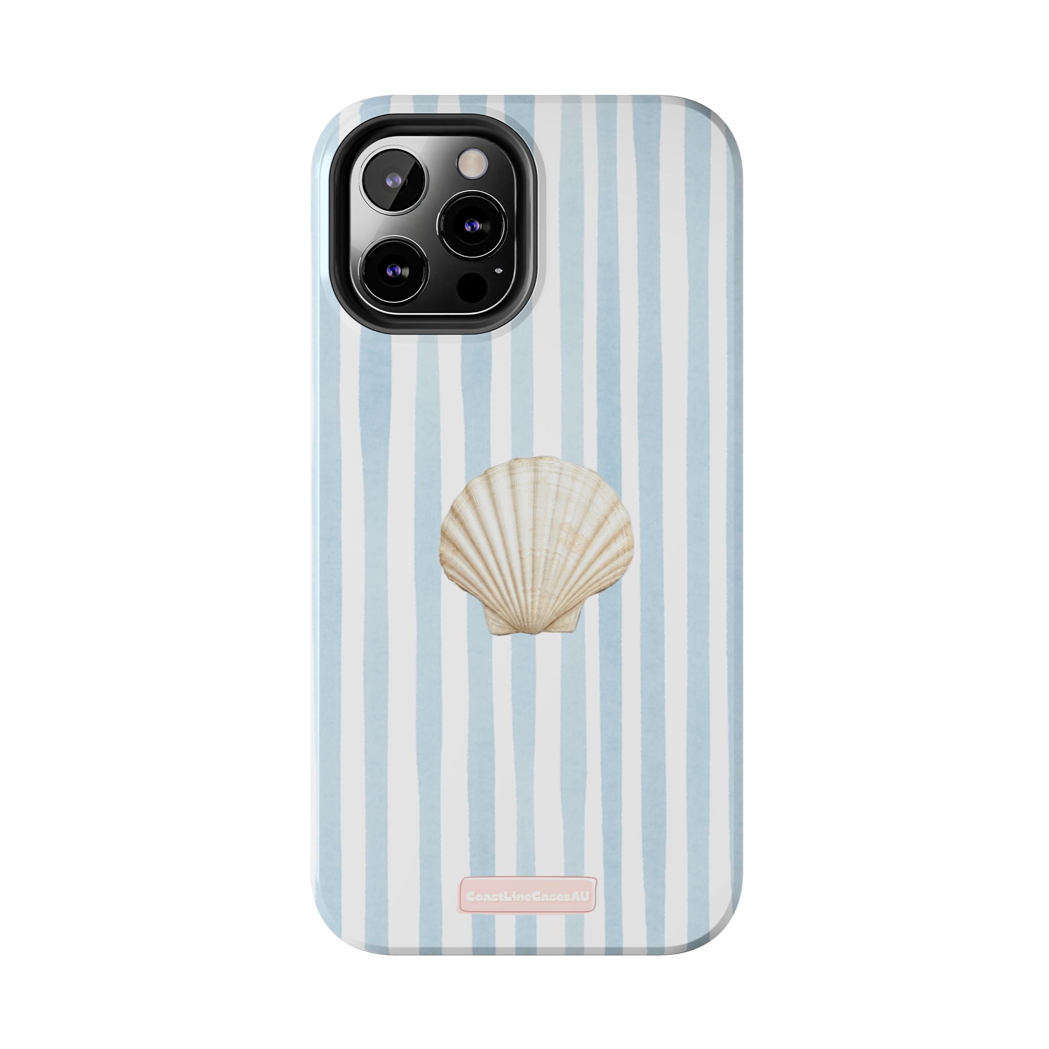 Scallop Phone Case- Glacier Stripe