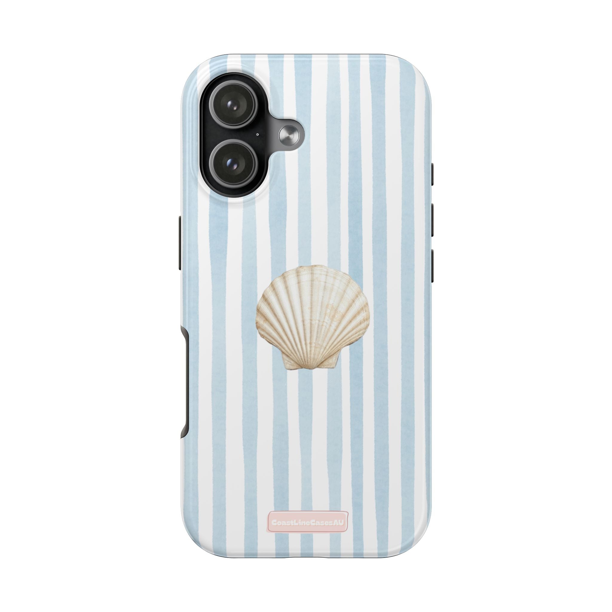 Scallop Phone Case- Glacier Stripe