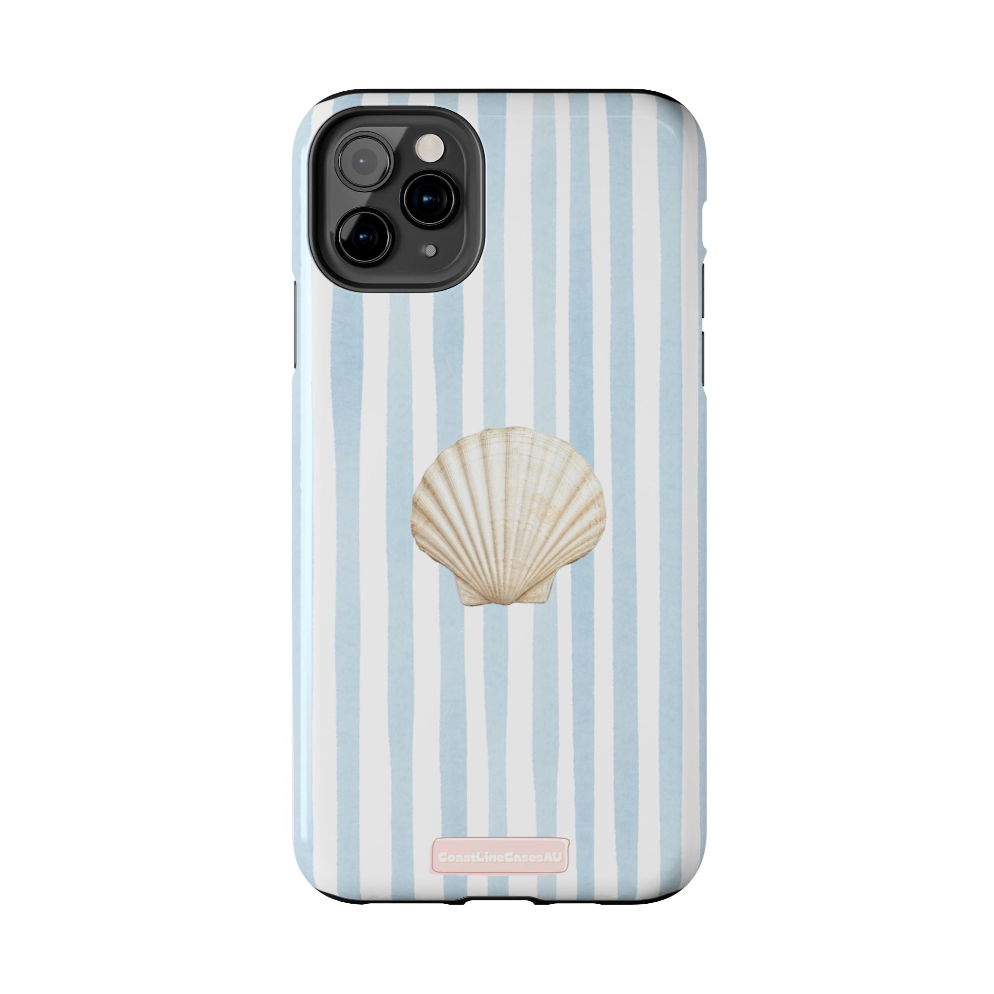 Scallop Phone Case- Glacier Stripe