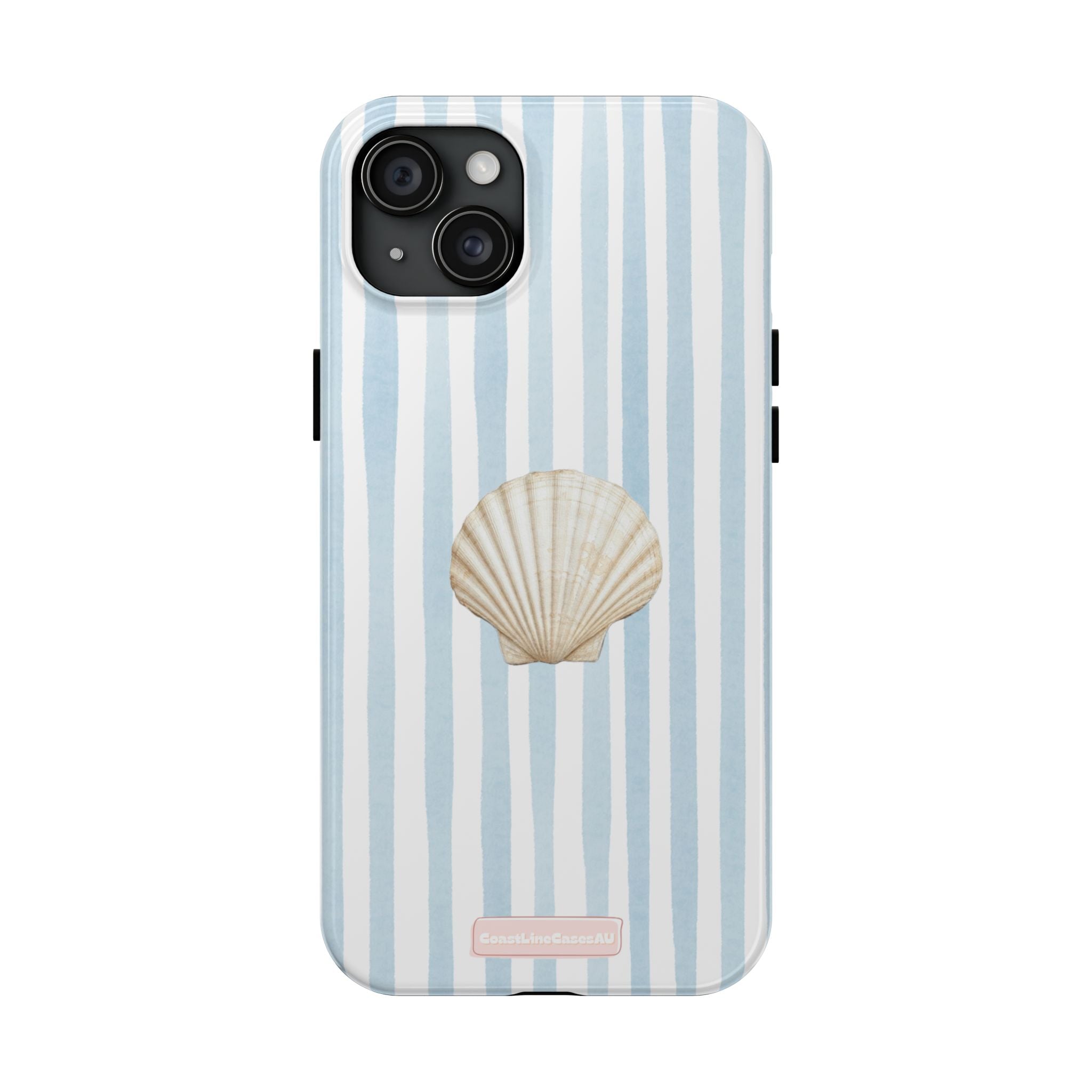 Scallop Phone Case- Glacier Stripe
