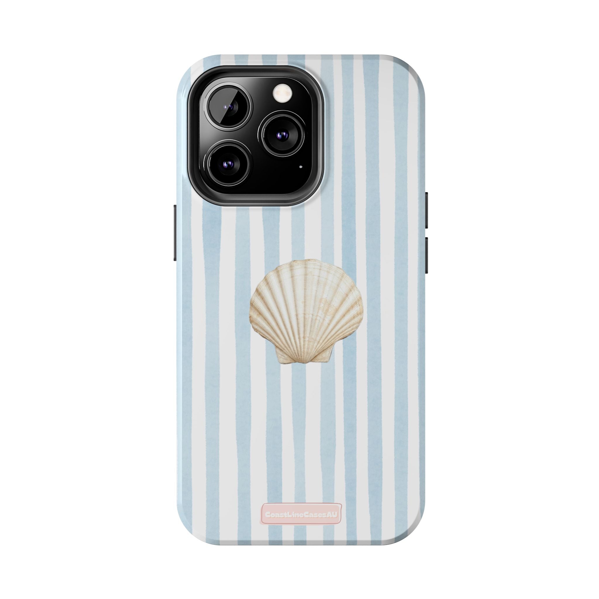 Scallop Phone Case- Glacier Stripe