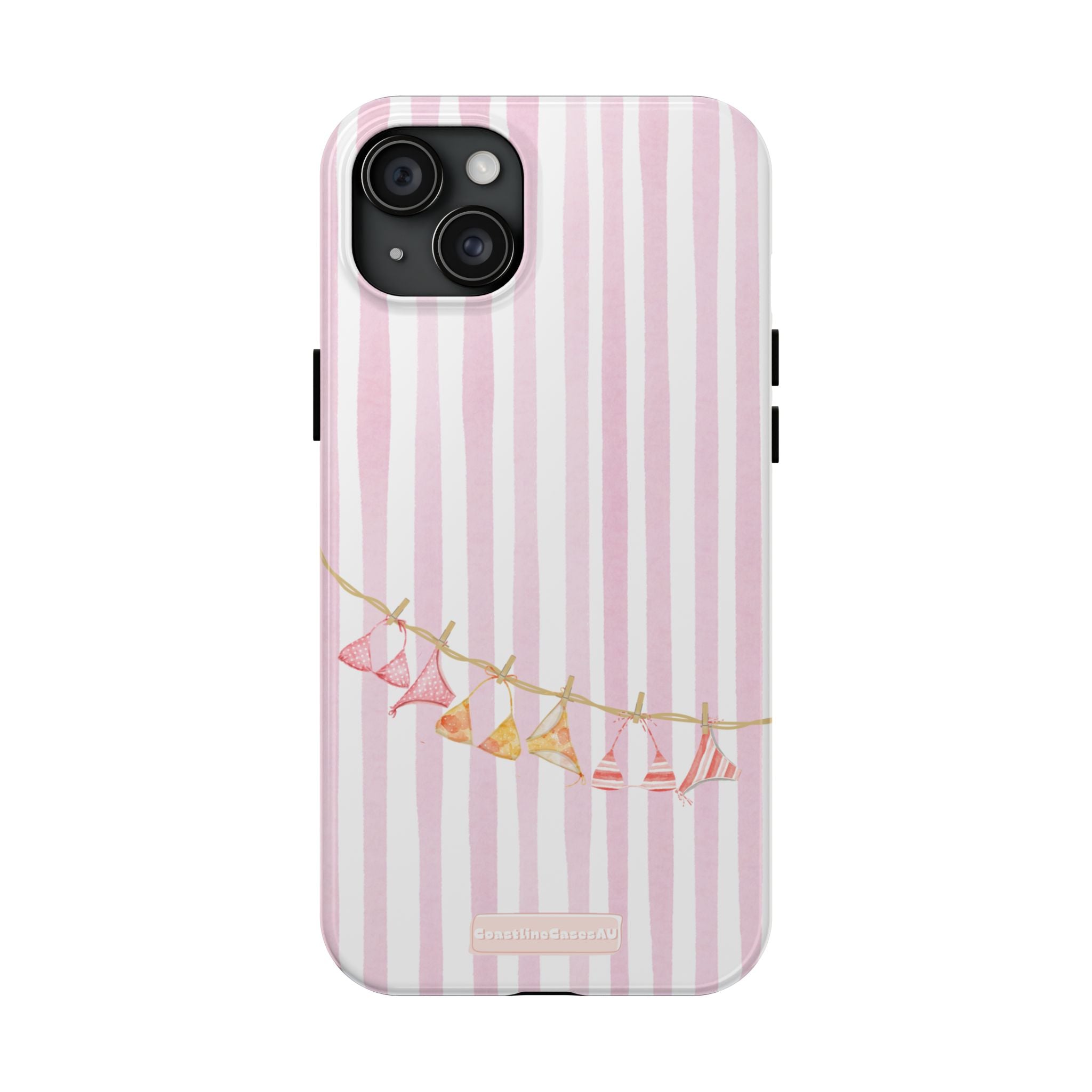 Coral-line Phone Case- Blush Stripe