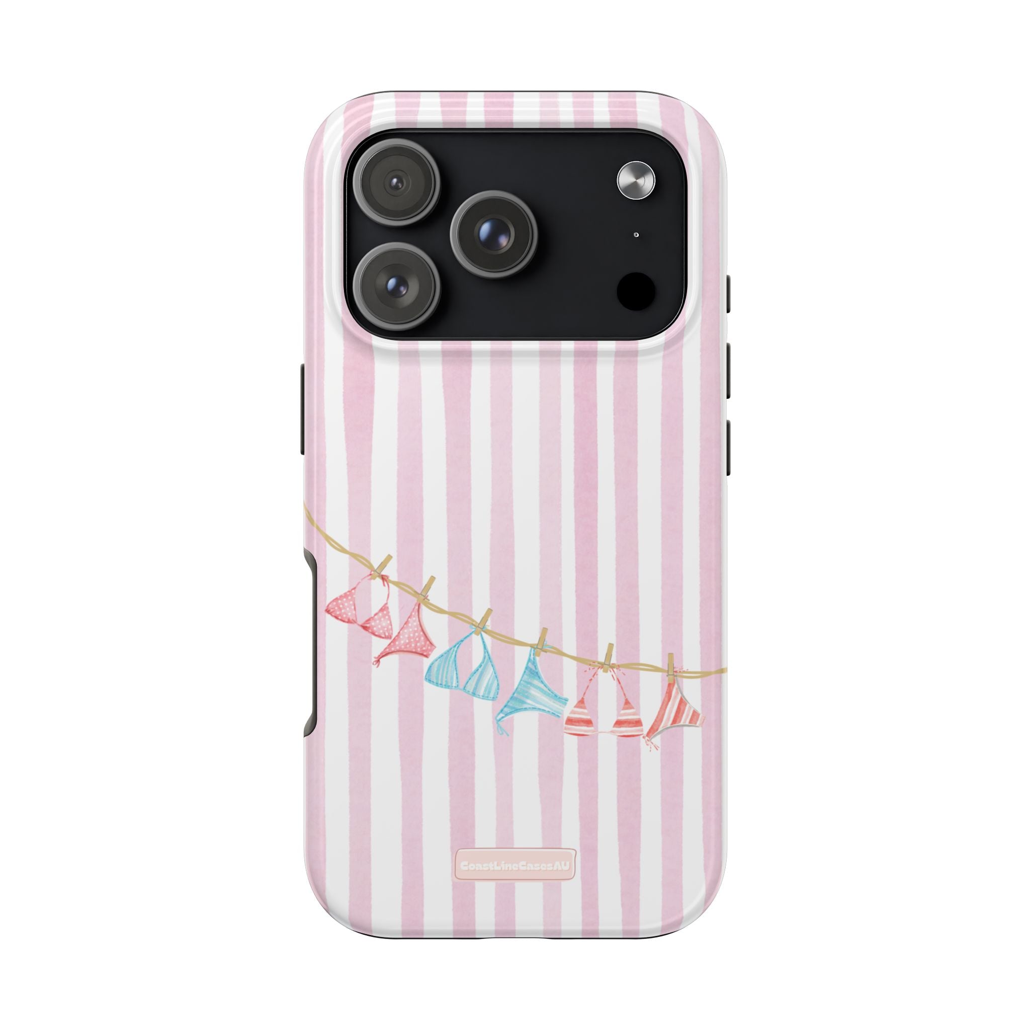 Coast-line Phone Case- Blush Stripe