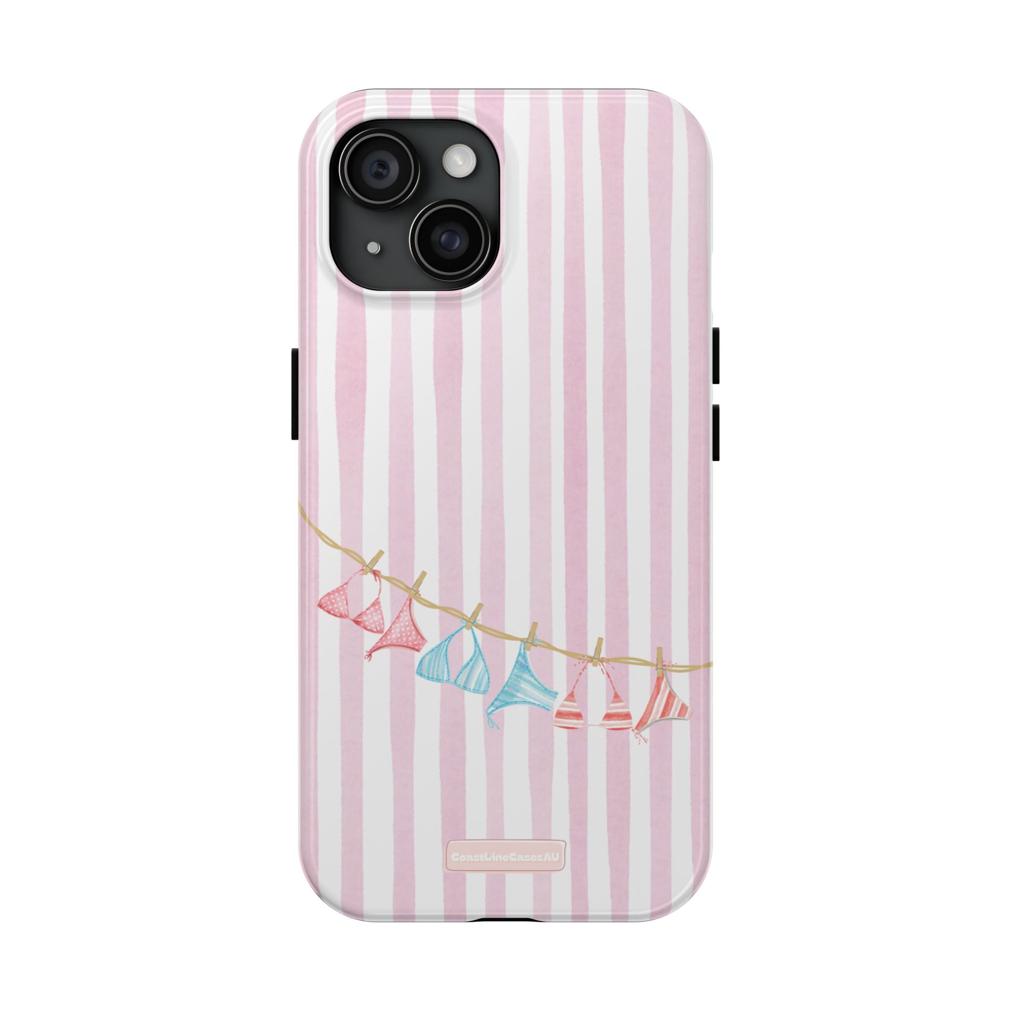 Coast-line Phone Case- Blush Stripe