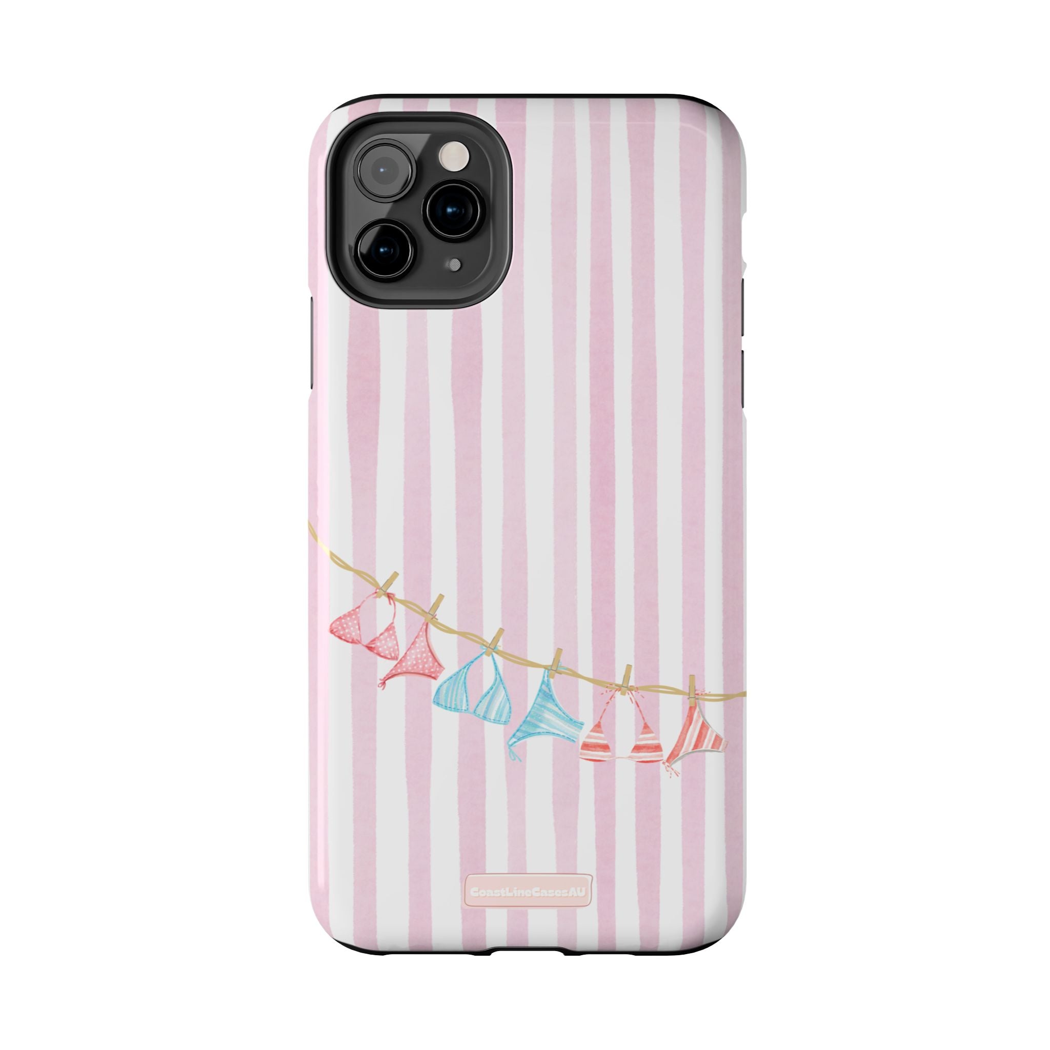 Coast-line Phone Case- Blush Stripe
