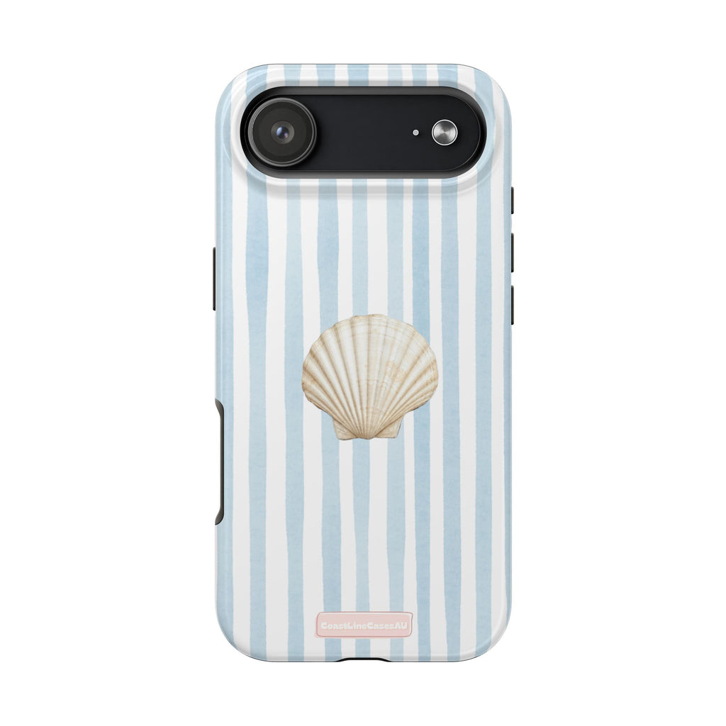 Scallop Phone Case- Glacier Stripe