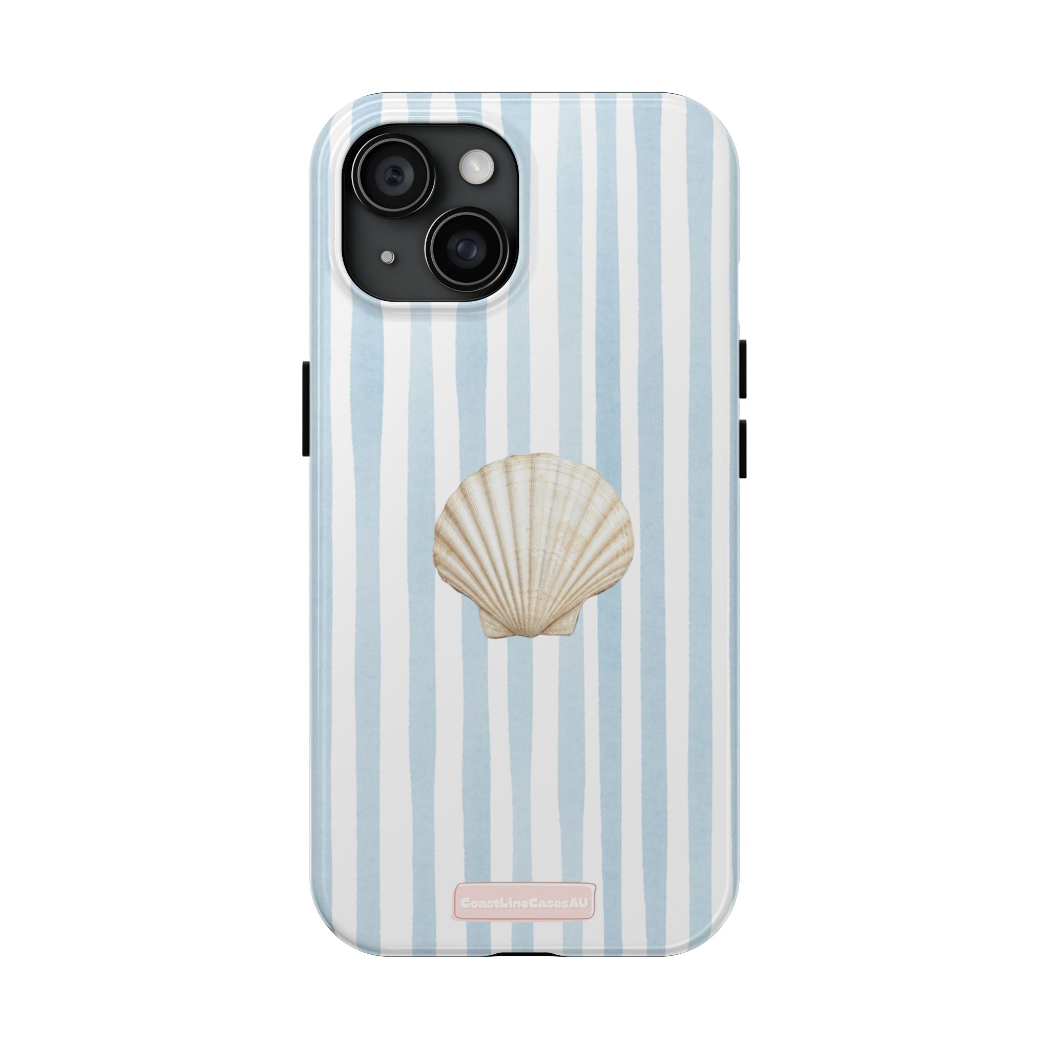 Scallop Phone Case- Glacier Stripe