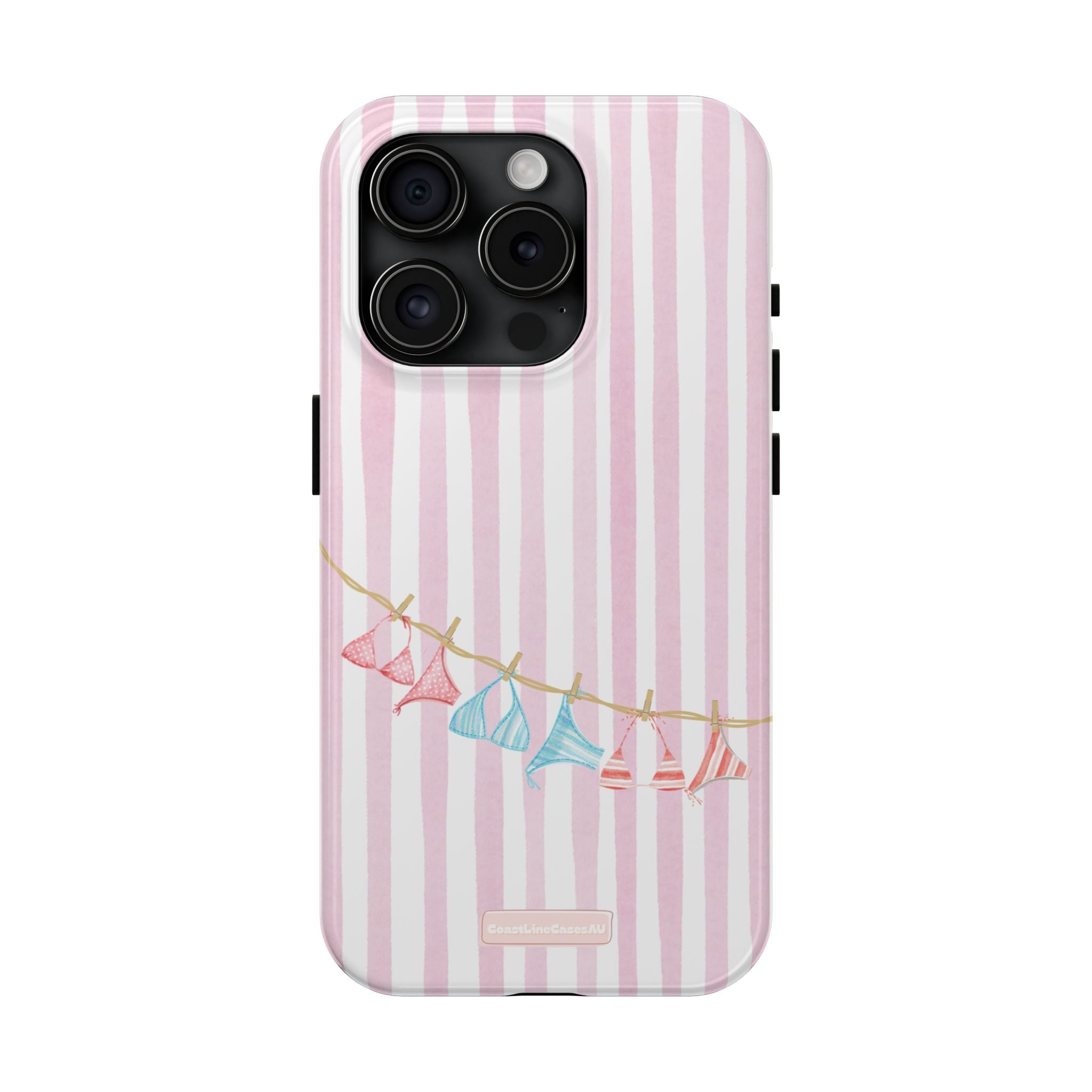 Coast-line Phone Case- Blush Stripe