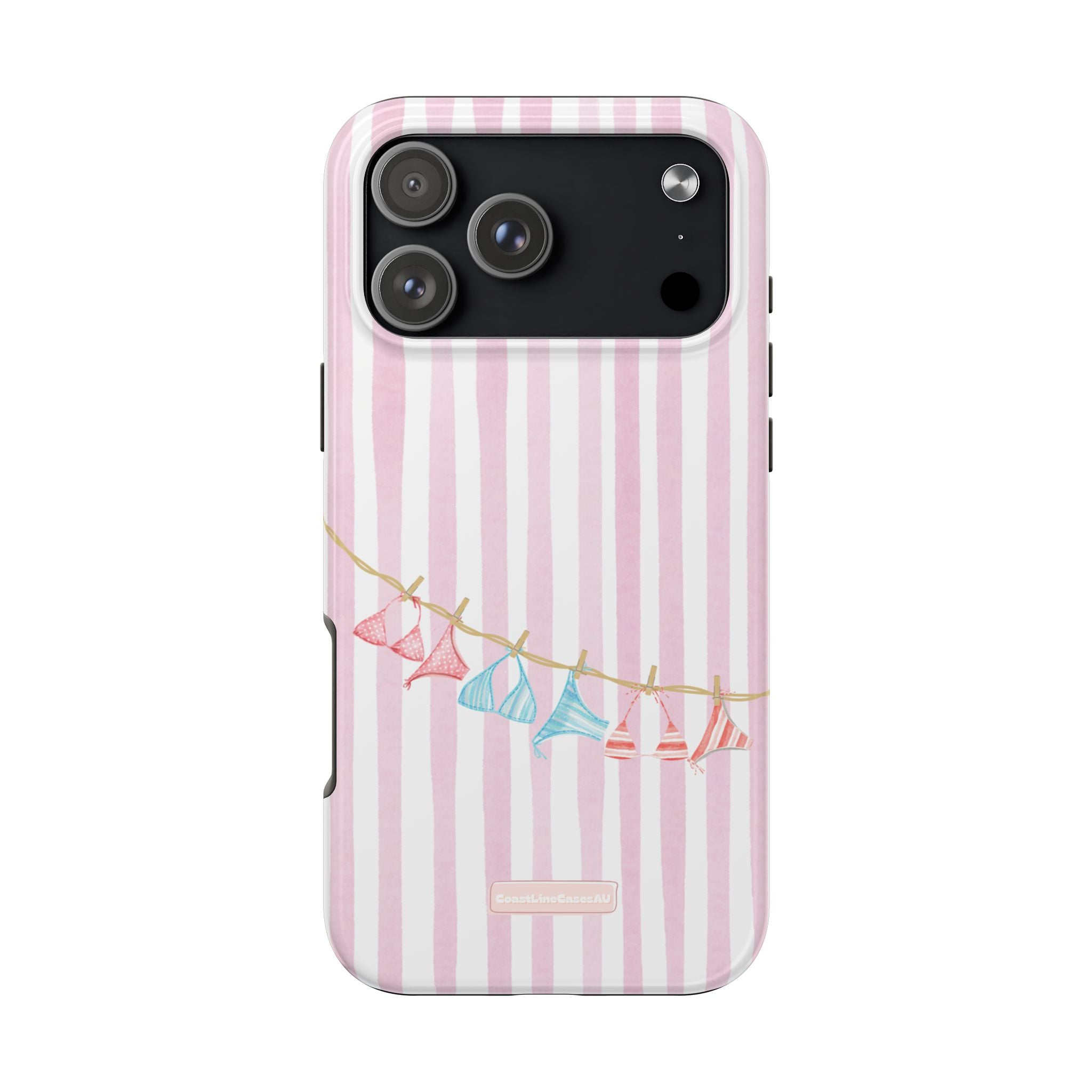 Coast-line Phone Case- Blush Stripe